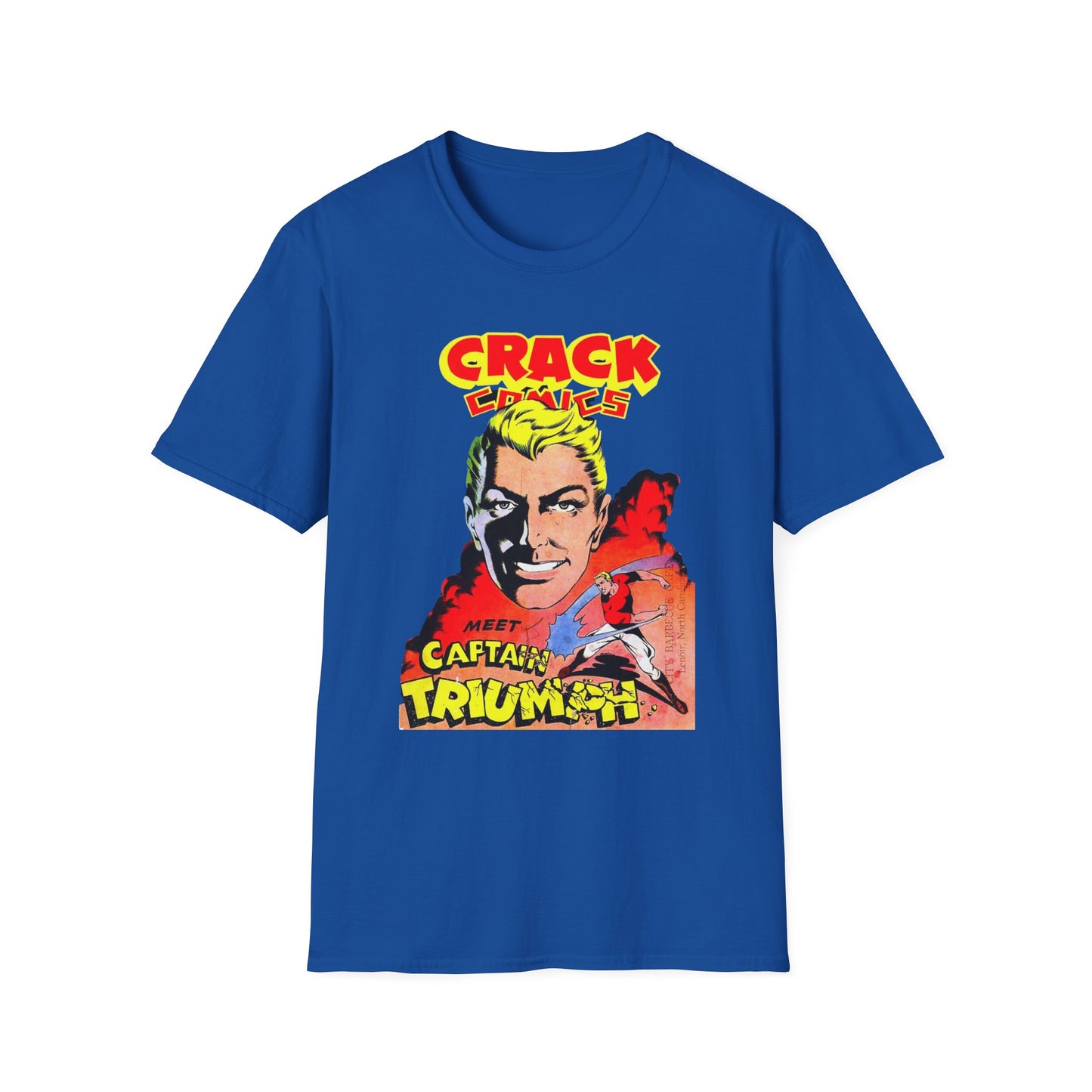 Vintage Comic T-Shirt - Retro Crack Design in Soft 100% Cotton for Comic Fans