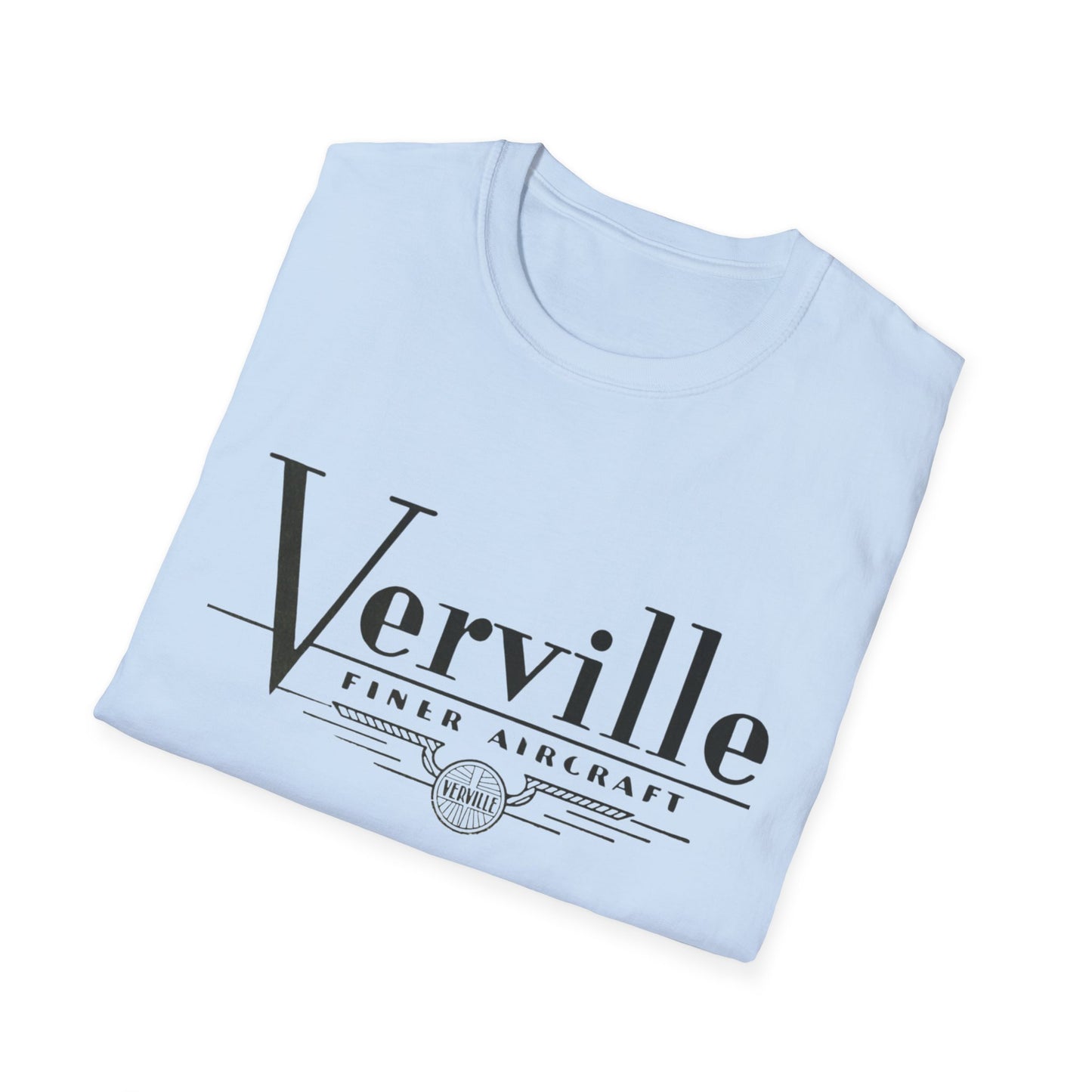 Soar In Style: Vintage Verville Aircraft Logo Tee For Aviation Aficionados