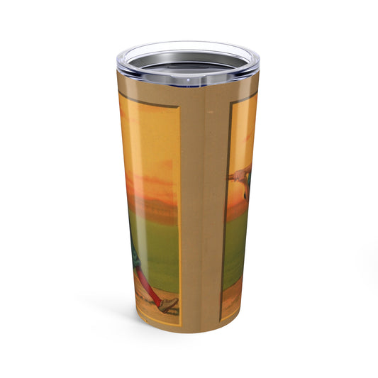 Retro Baseball Fan Tumbler 20oz - Old School Male 