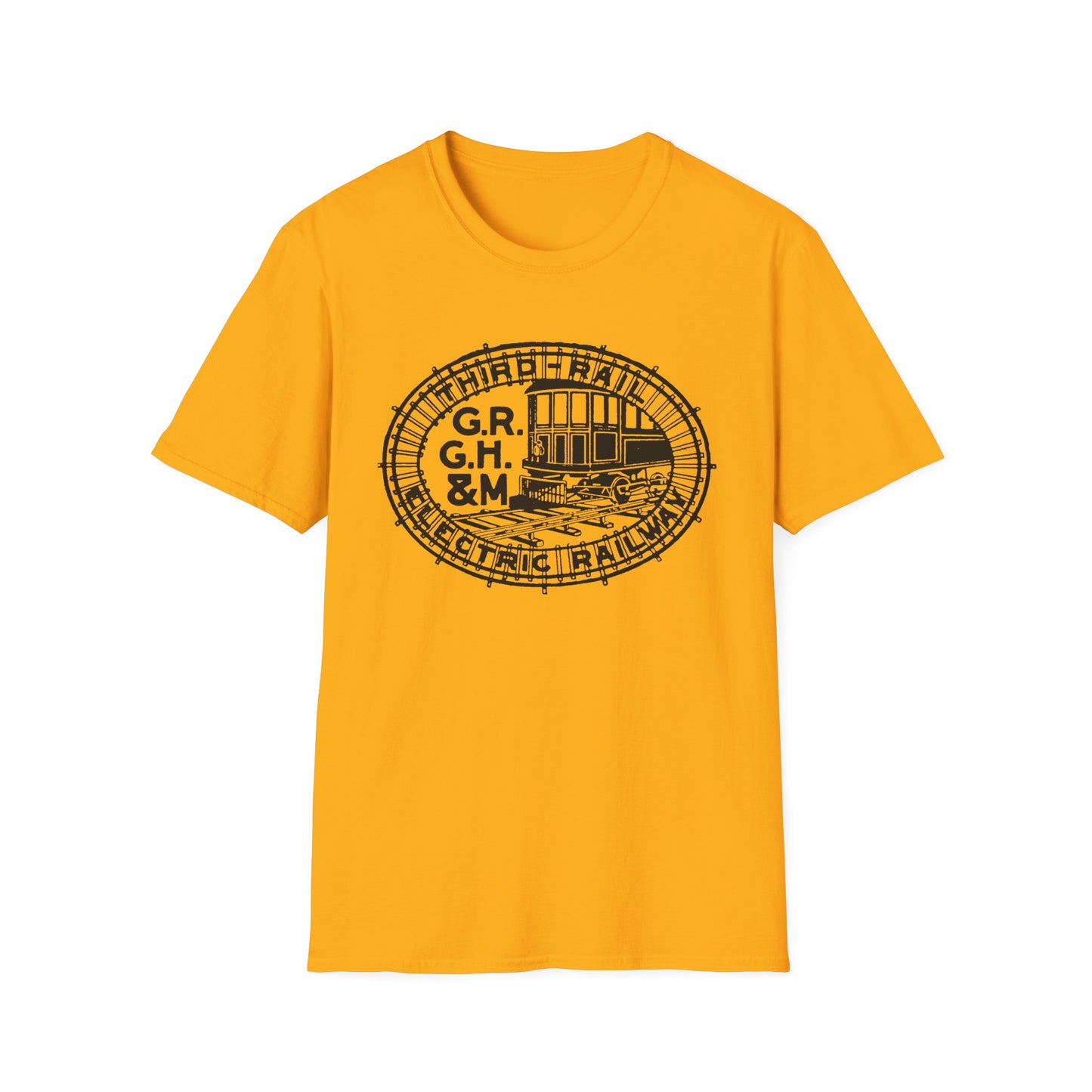 All Aboard The Style Express! Vintage Railroad Logo T-Shirt - 100% Cotton Comfort for Train Lovers!