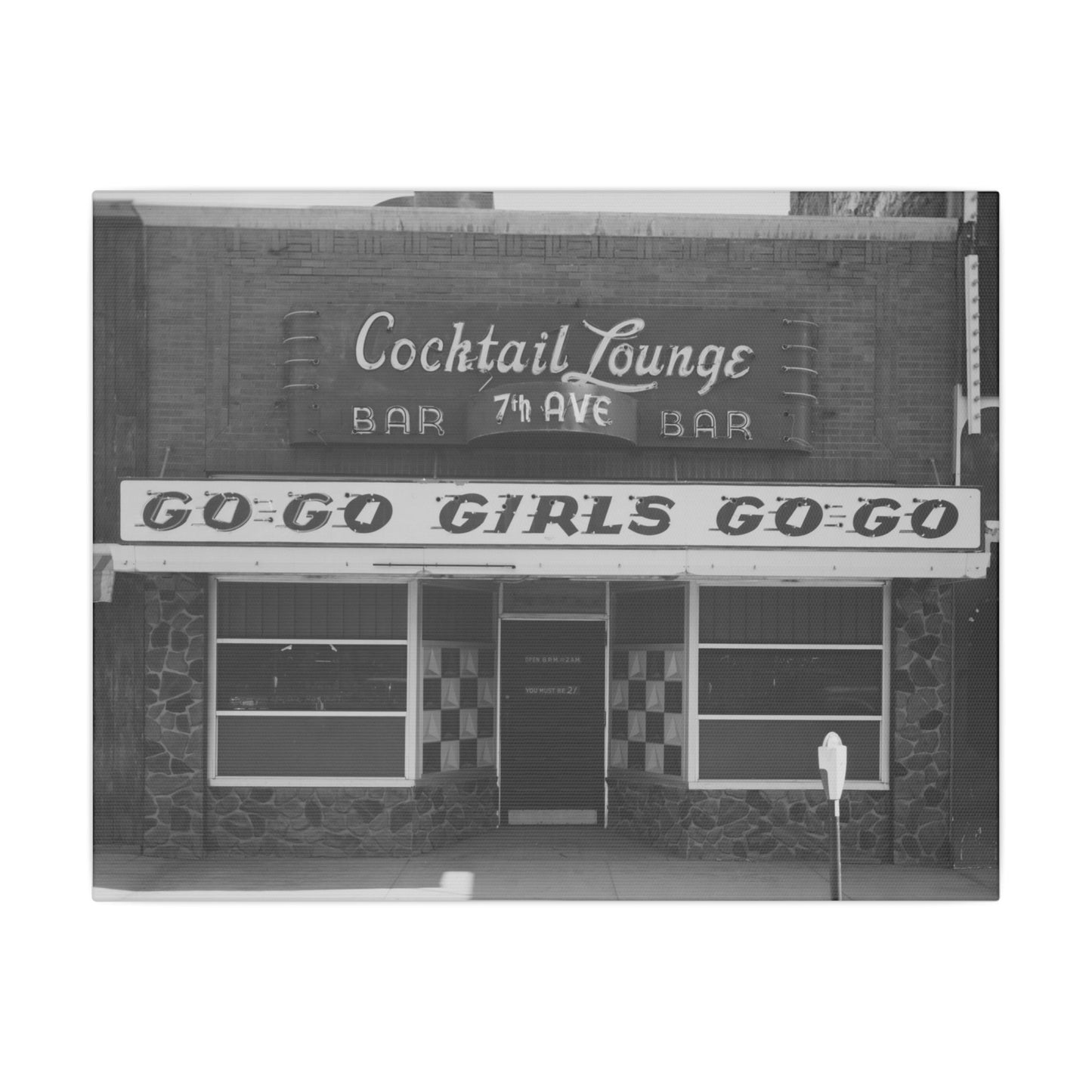 Retro Cocktail Lounge Canvas Print - Old School Male 