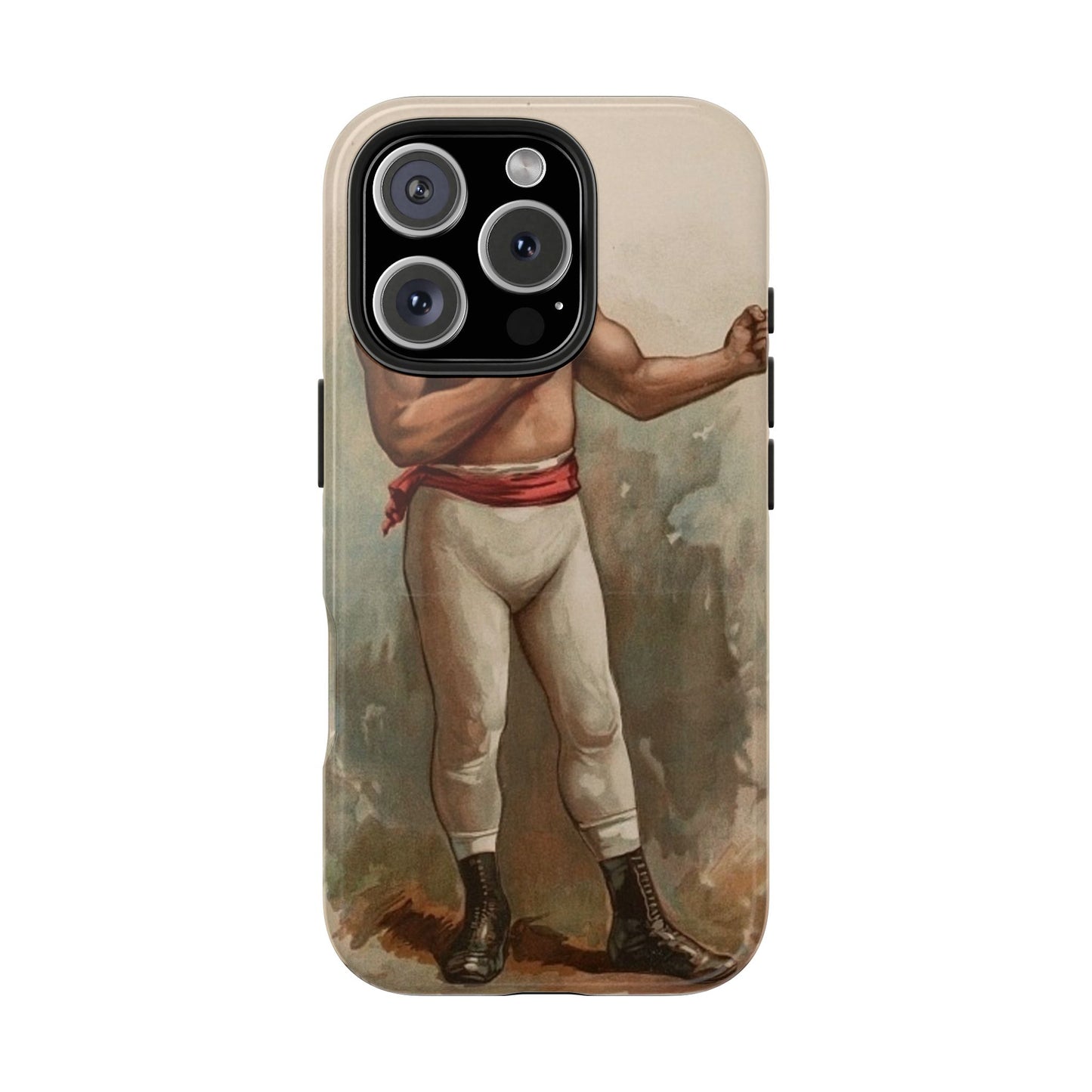 Retro Boxer Graphic Heavy-Duty Phone Cases - Old School Male 