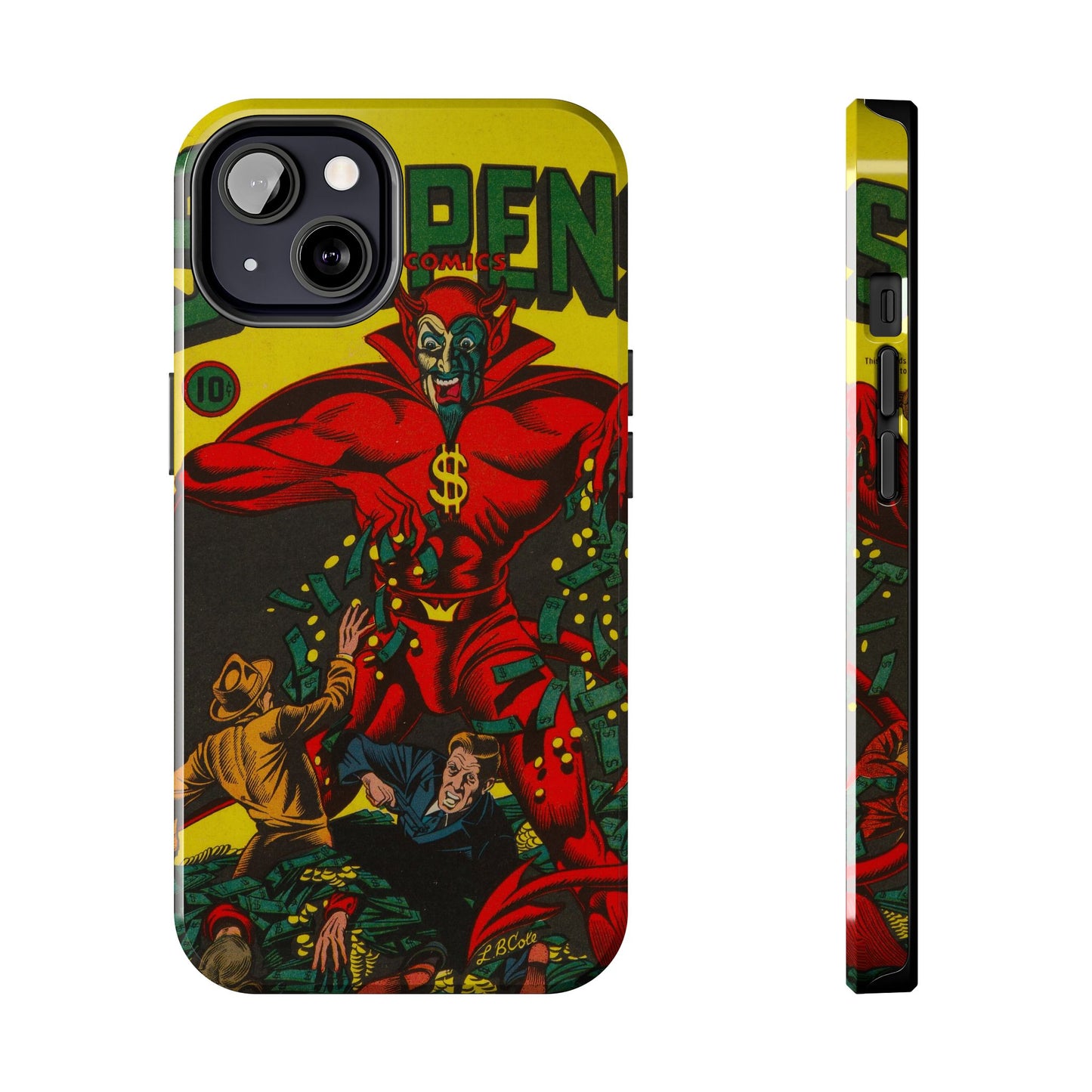 Retro Suspense Comics Phone Case for Tough Protection - Old School Male 