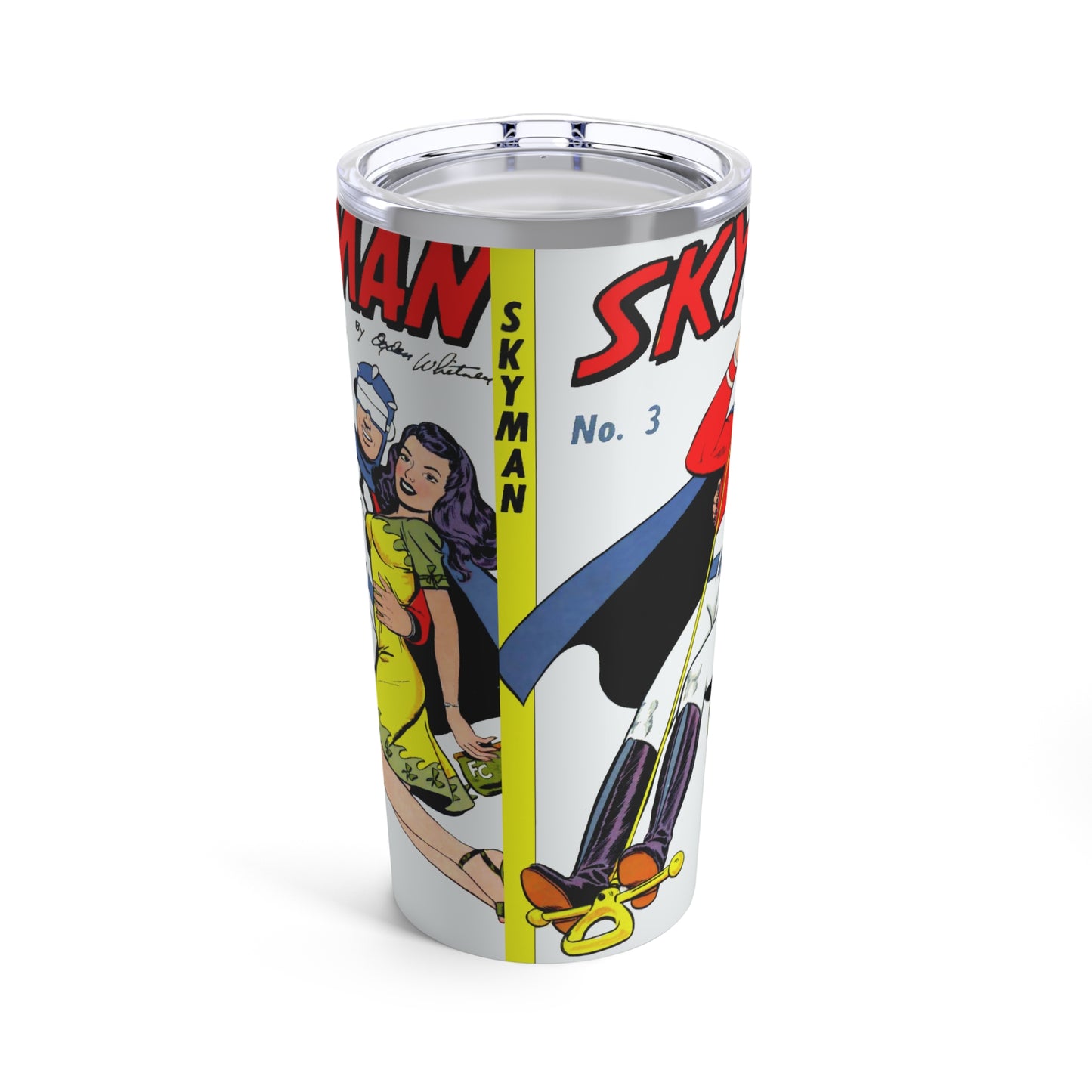 1950s Retro Skyman Illustrated Tumbler 20oz - Old School Male 