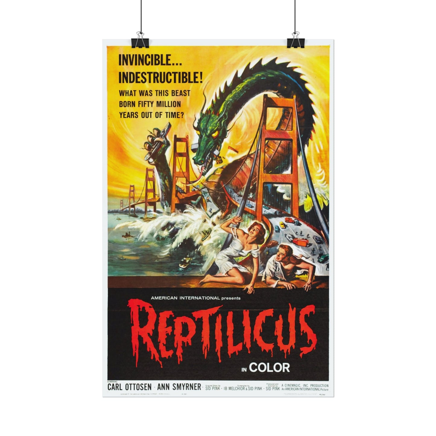 Poster Print - Classic Monster film Reptilicus Movie