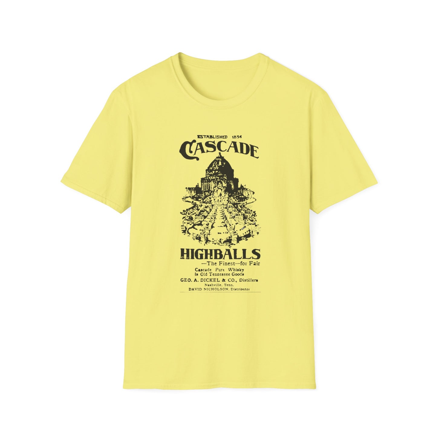 Vintage Cascade Highballs T-Shirt - 100% Cotton, Classic Fit, Versatile Style for Any Occasion