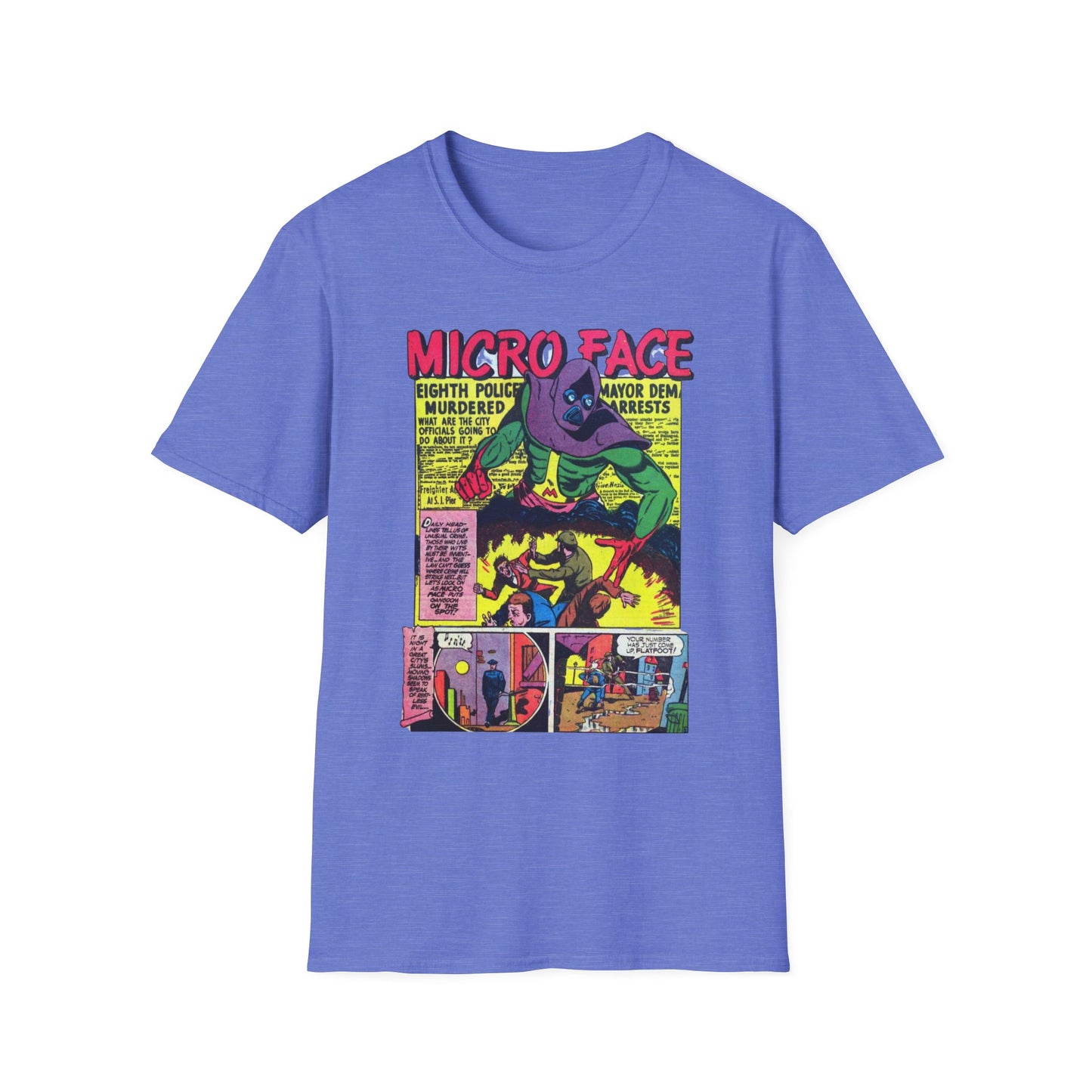 Retro Micro Face Comic Character T-Shirt - Fun Unisex Tee Made With 100% Cotton