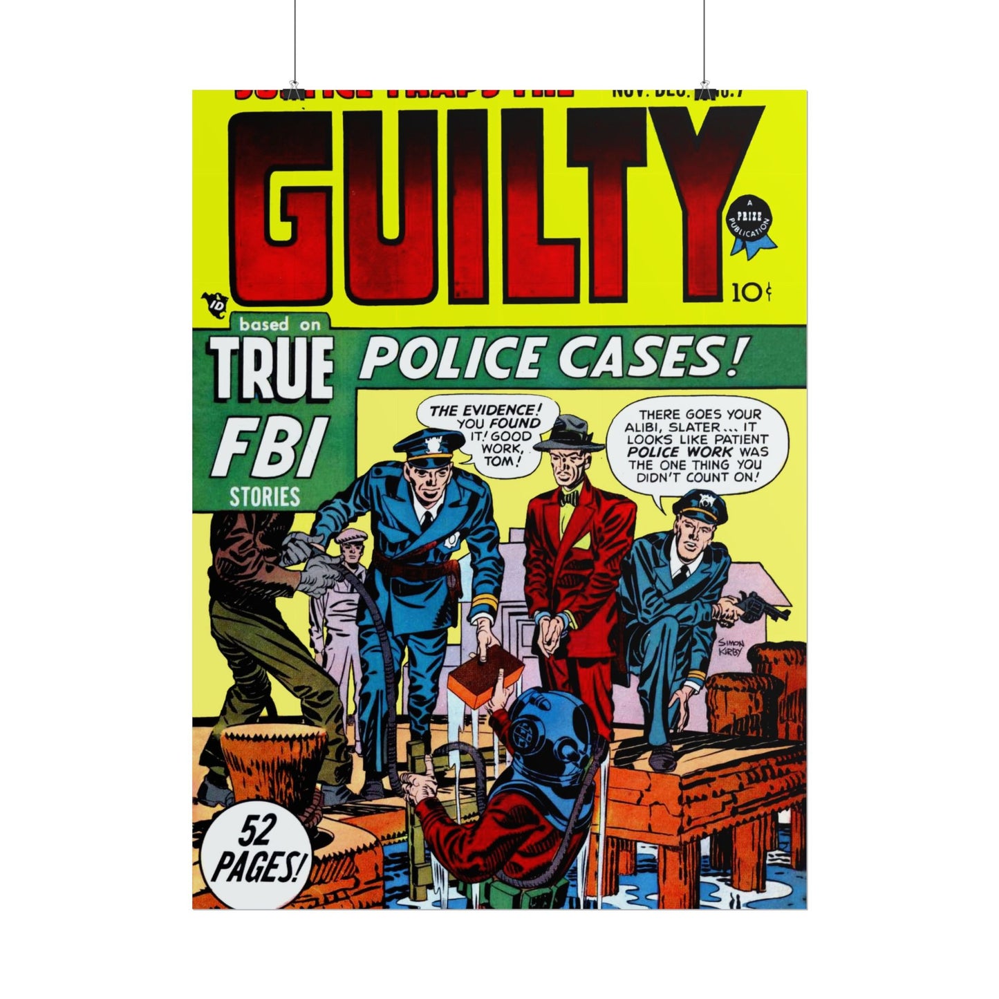 Retro Guilty Comic Book Cover poster