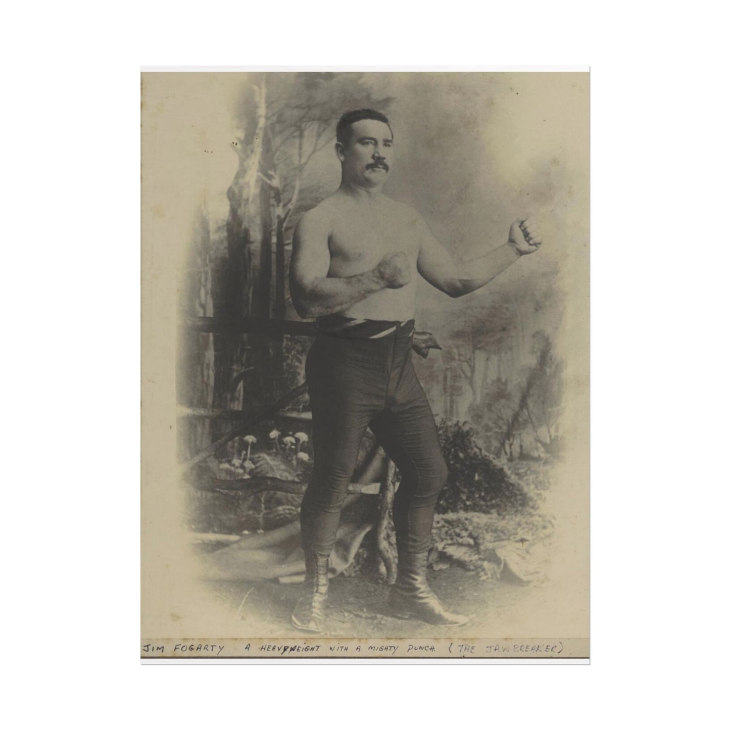 Legendary Fighter Jim Fogarty Posing Poster - - Old School Male 