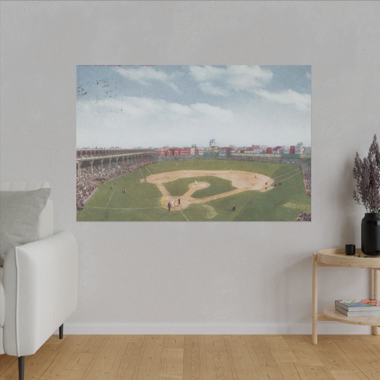 Nostalgic Chicago West Side Ballpark Canvas Art