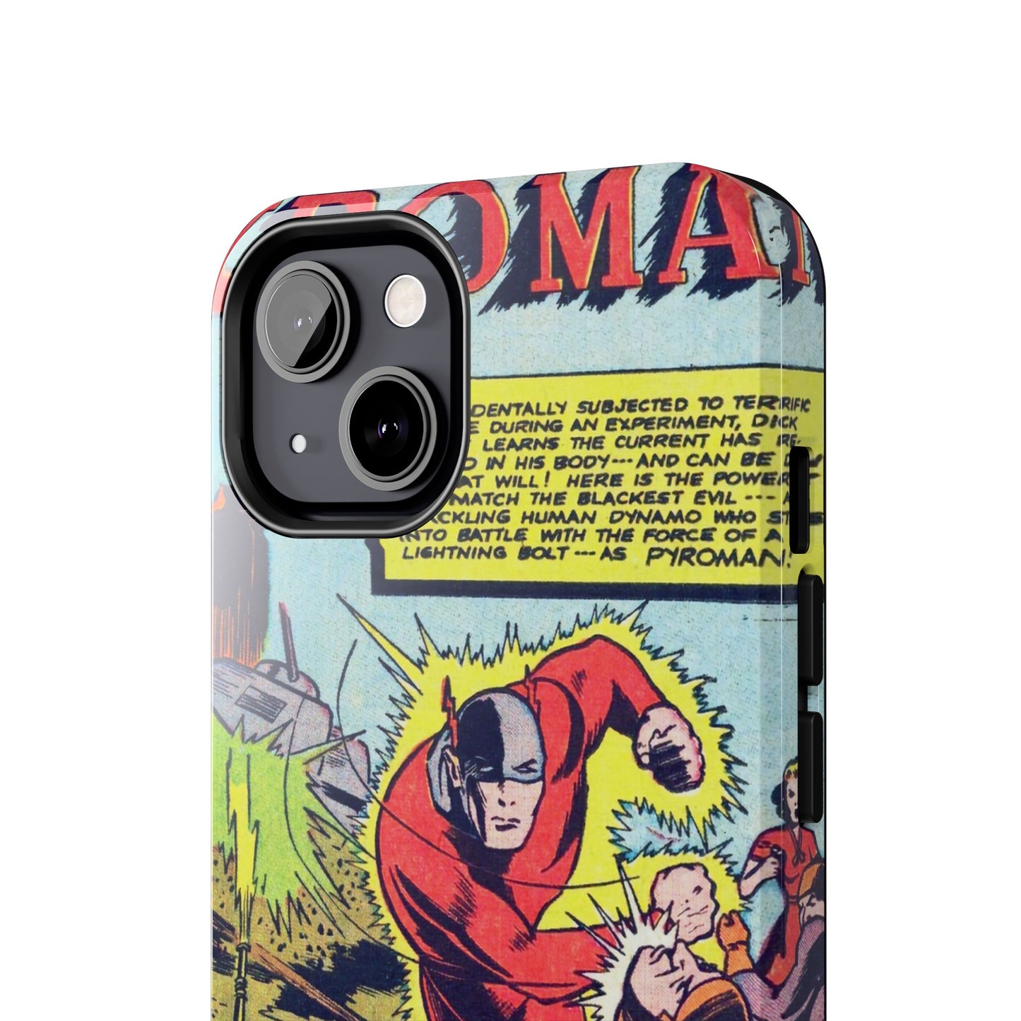 Vintage Pyroman Comic Page Durable Phone Cases - Old School Male 