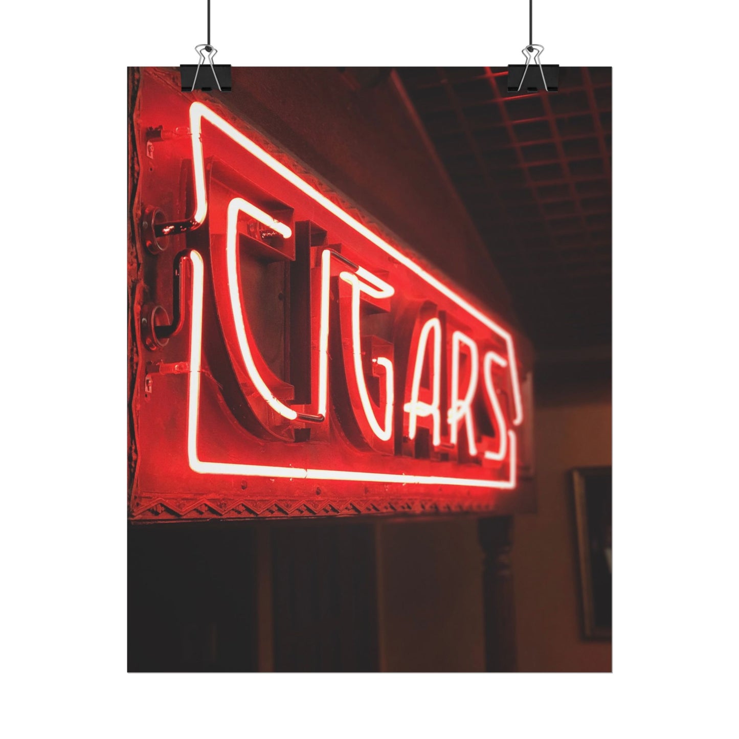 Neon Cigar Sign Poster