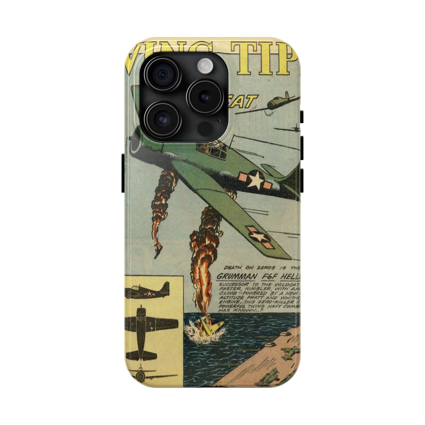 Retro Wings Comic Page Tough Phone Cases - Old School Male 