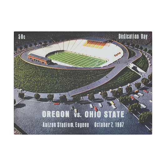 Retro University of Oregon Dedication Day Program Canvas Print - Stretched Matte (Various Sizes)