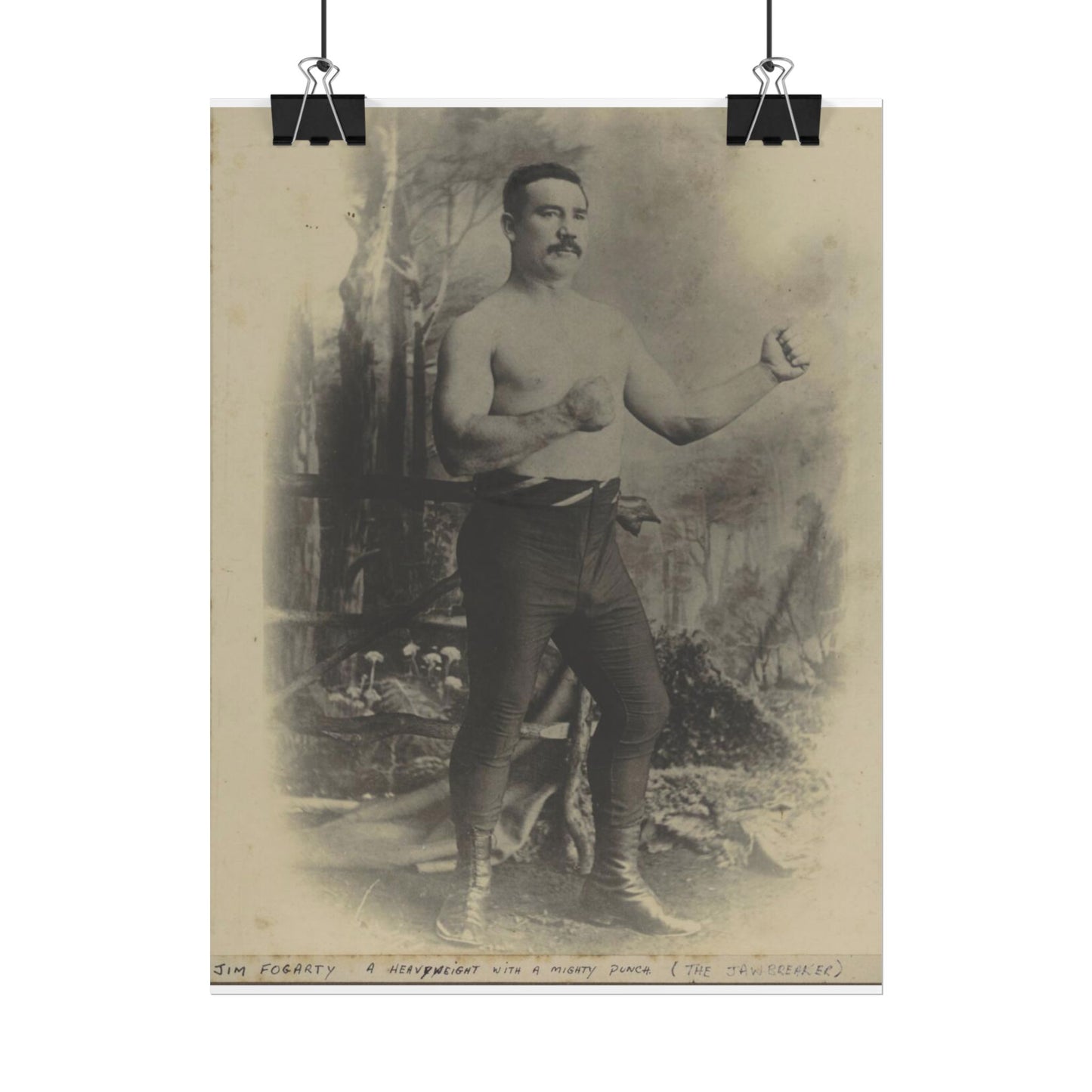 Legendary Fighter Jim Fogarty Posing Poster -