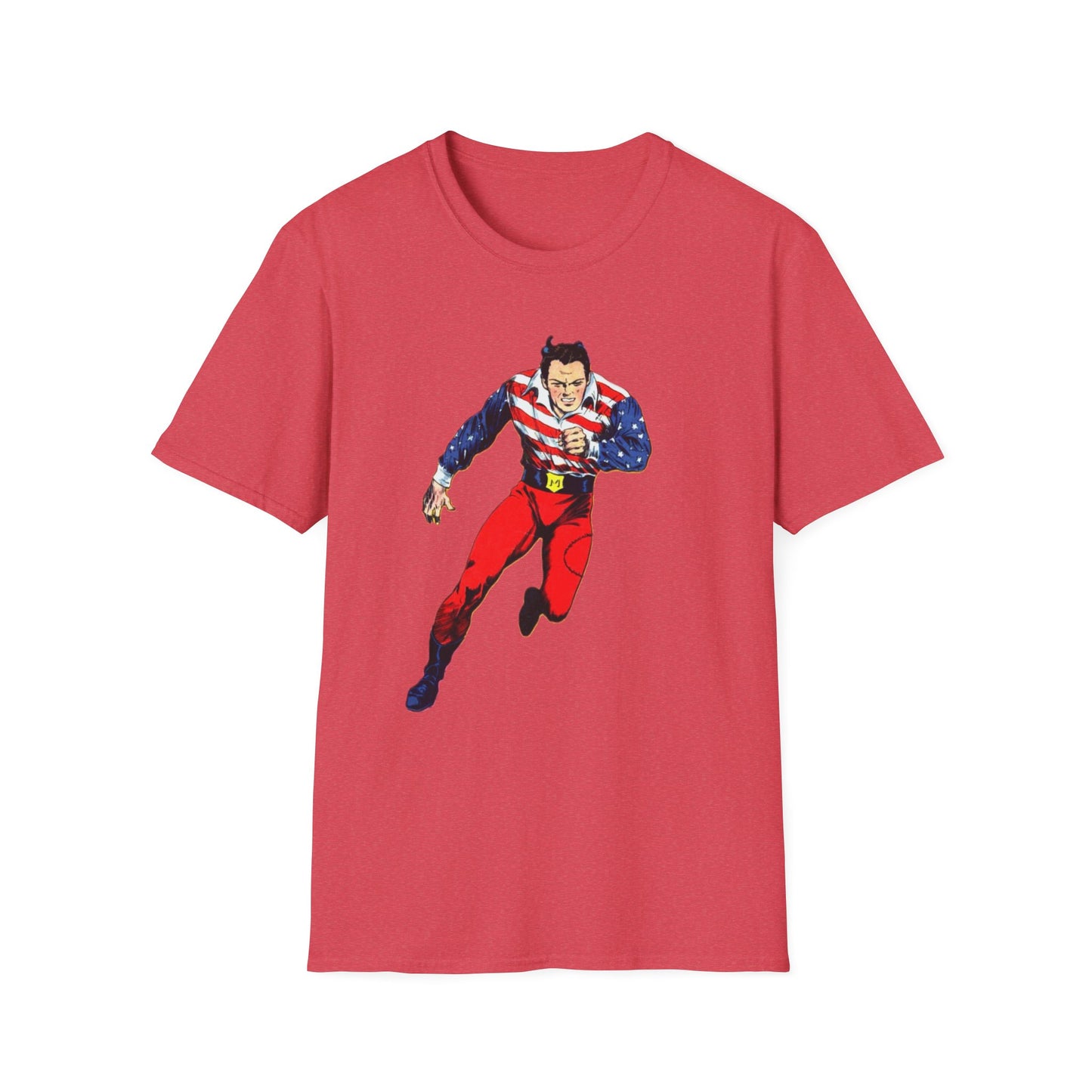 Vintage American Superhero Comic Tee - Nostalgic Graphic T-Shirt