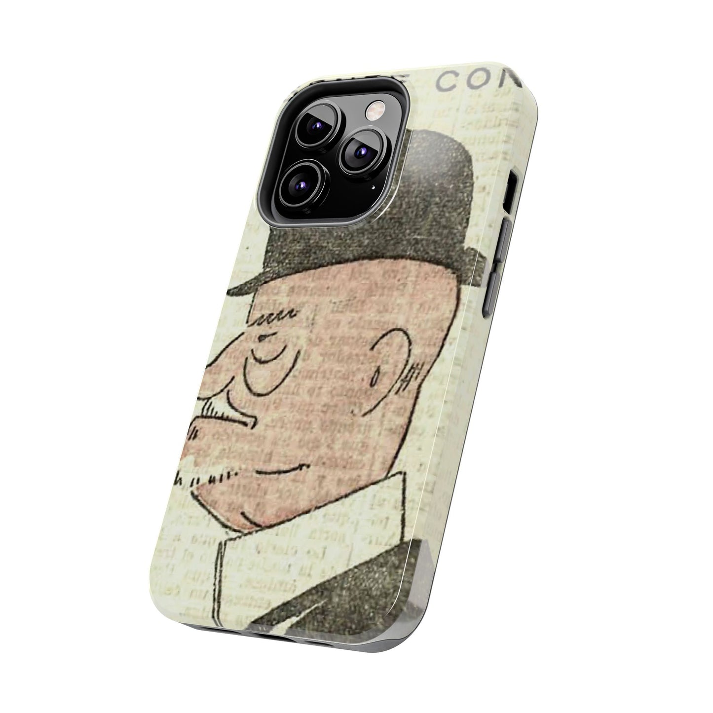 Dapper Gent in Bowler Hat Phone Case - Old School Male 