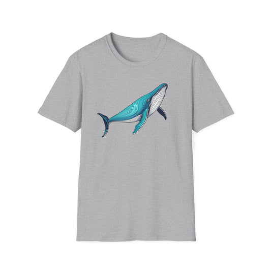 Humpback Whale Unisex Softstyle T-Shirt - Old School Male 