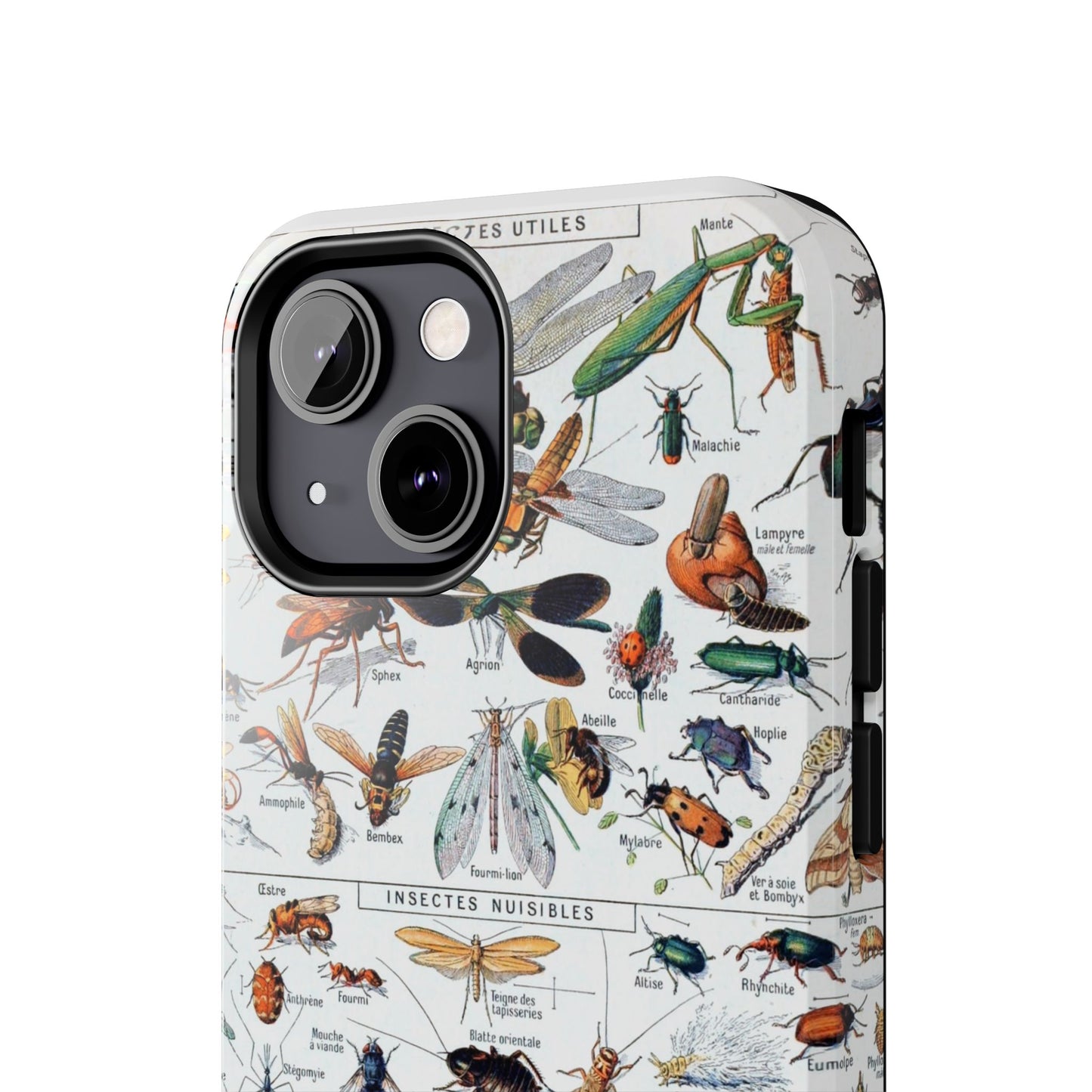 Insect-Themed Impact-Resistant Phone Cases - Old School Male 