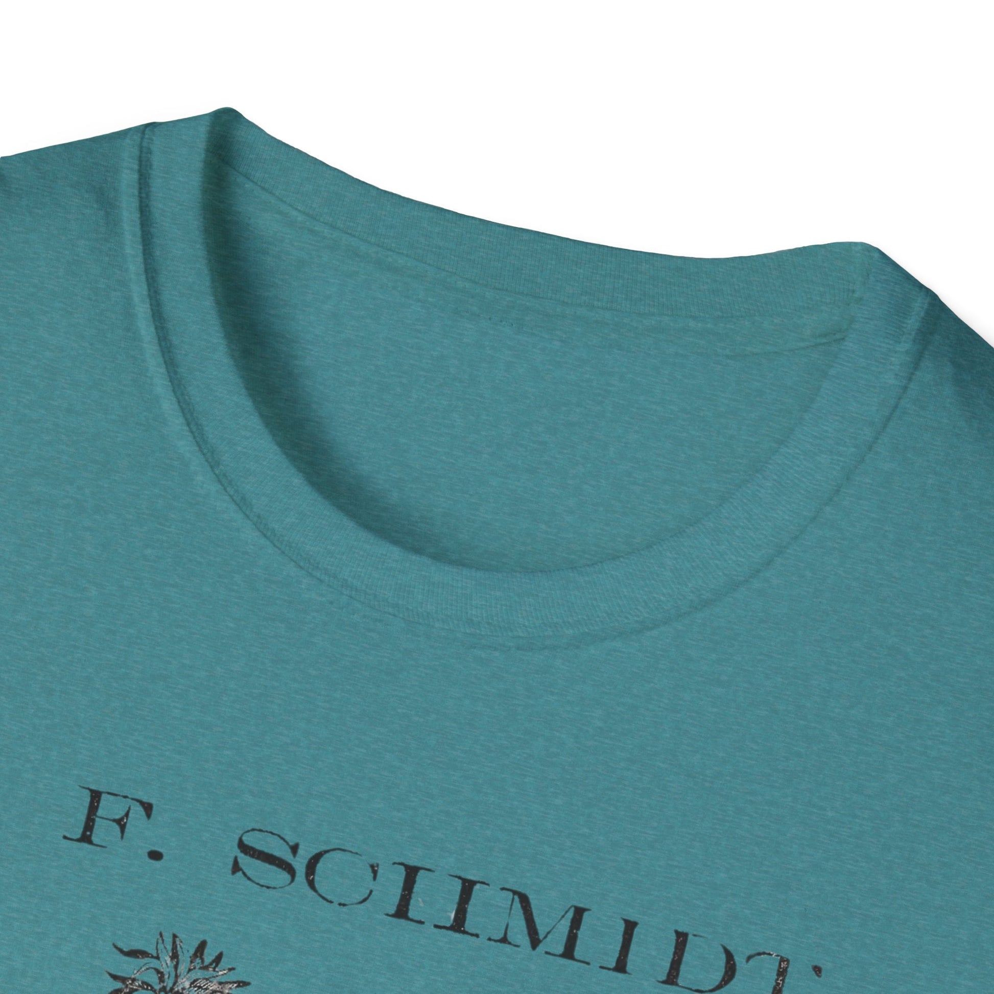 A stylish navy t-shirt featuring the classic C.F. Schmidt Lager Beer design, blending nostalgia and contemporary appeal.