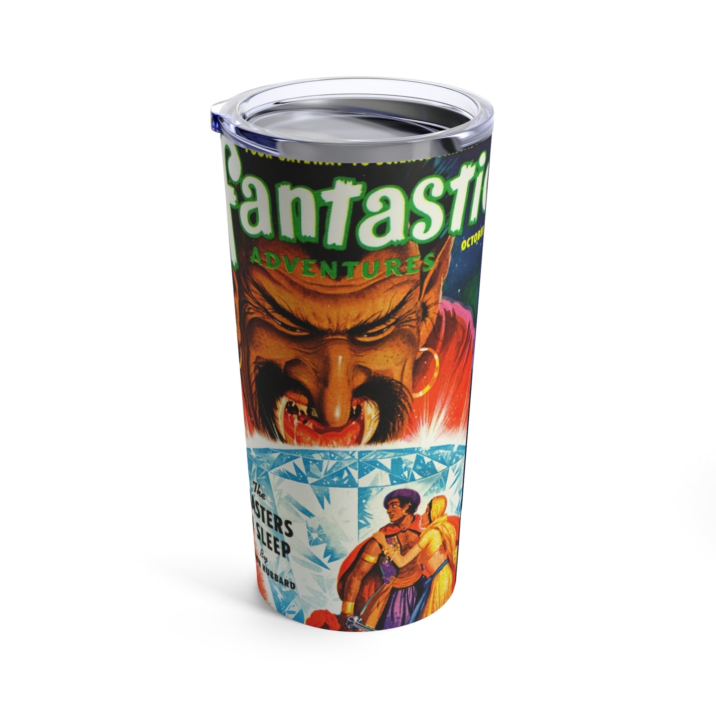 Tumbler 20oz - Retro Comic Book Cover Drink Tumbler - Old School Male 