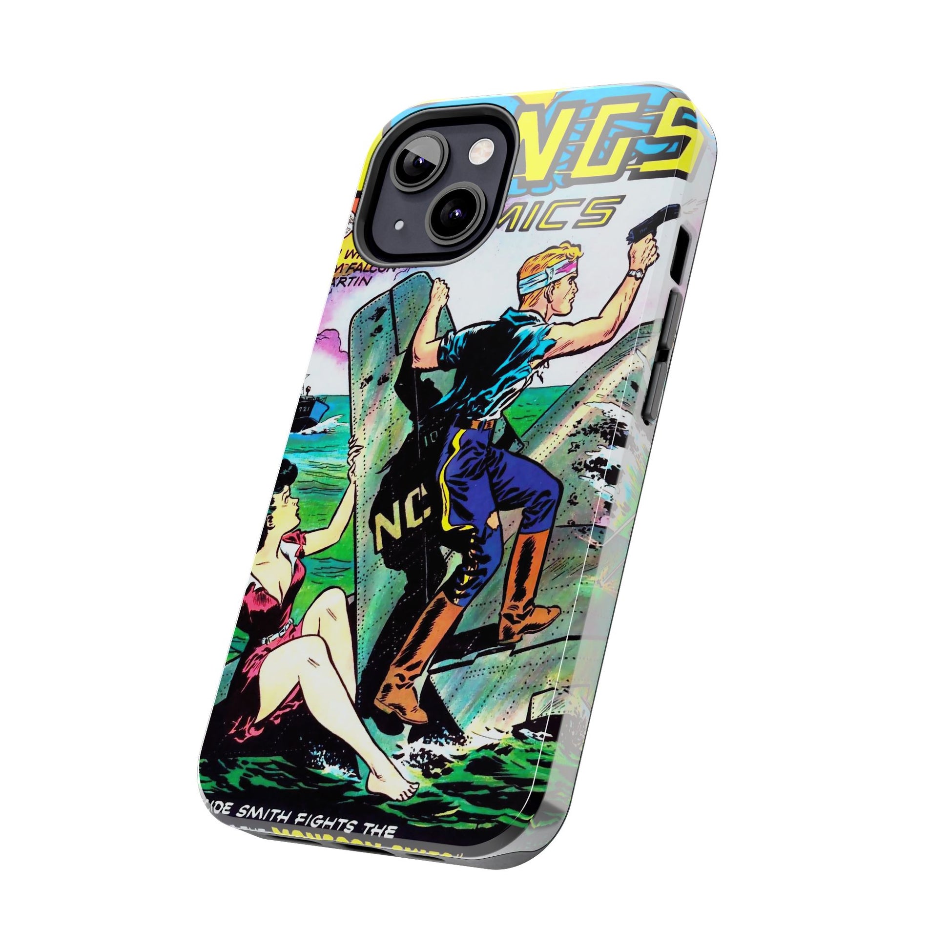 Retro Wings Comics Cover Tough Phone Cases - Old School Male 