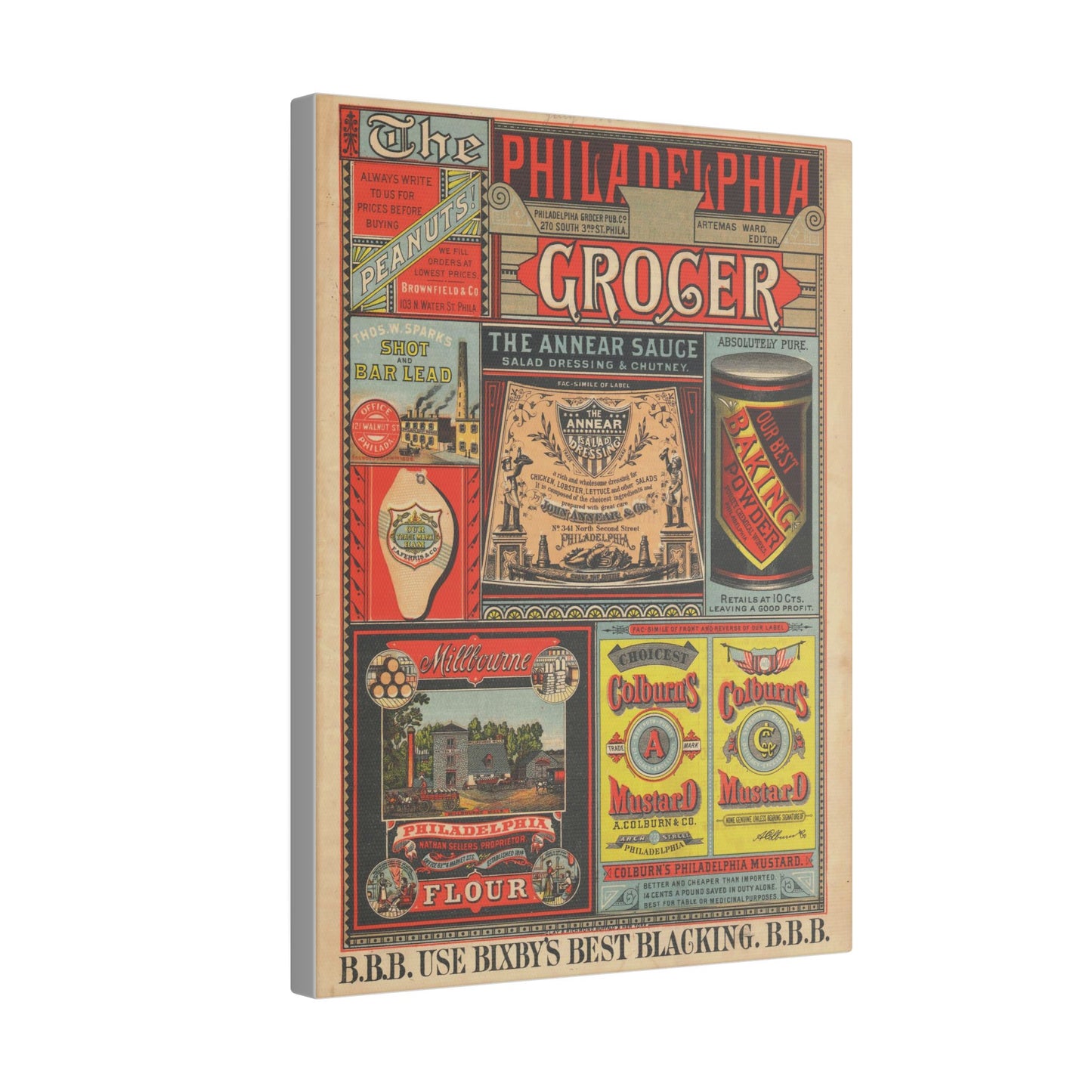 Vintage Grocery Store Canvas Art Print