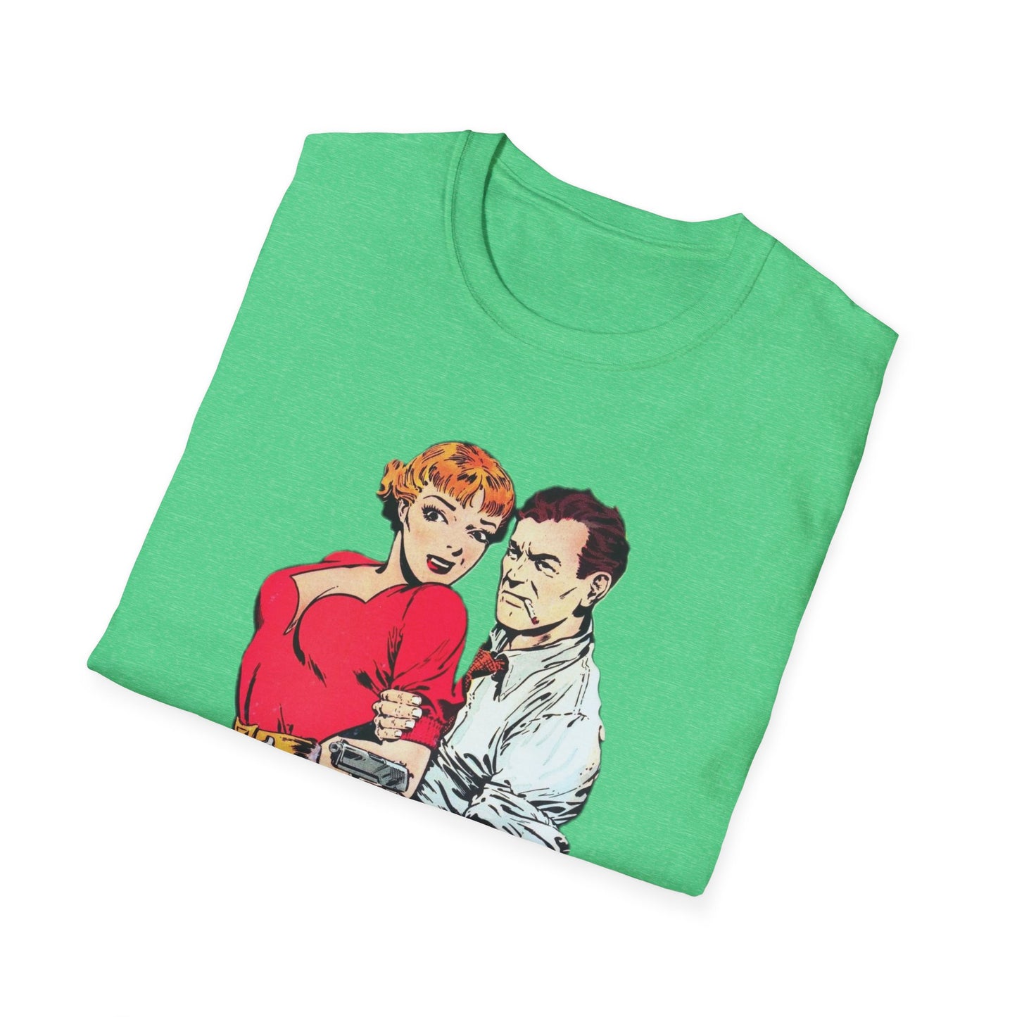 Vintage Comic Style Unisex T-Shirt Featuring Dynamic Duo