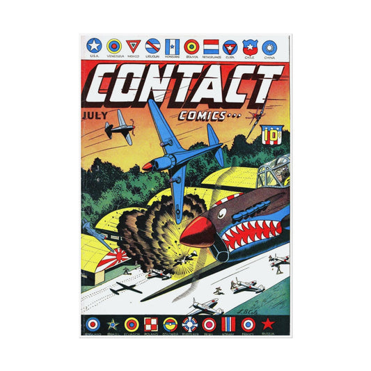 1950s Contact Comics Cover Poster Print - Old School Male 