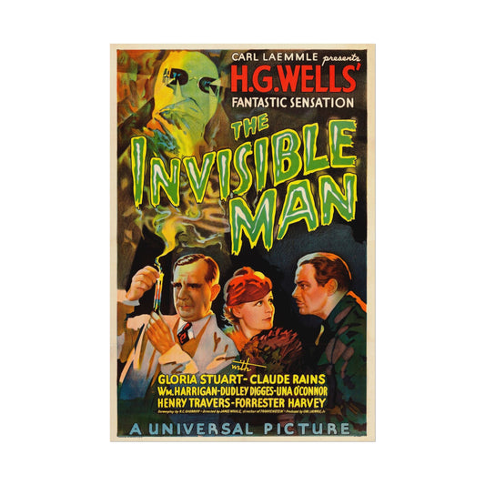 Vintage Invisible Man Film  Poster