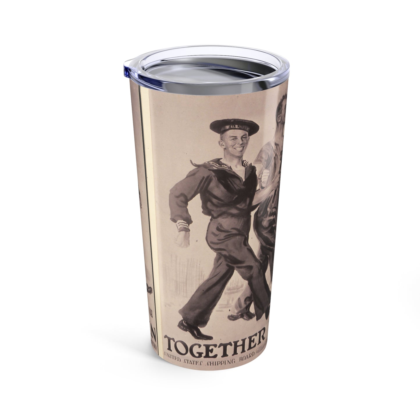 Retro WWII Insulated Tumbler 20oz - Old School Male 