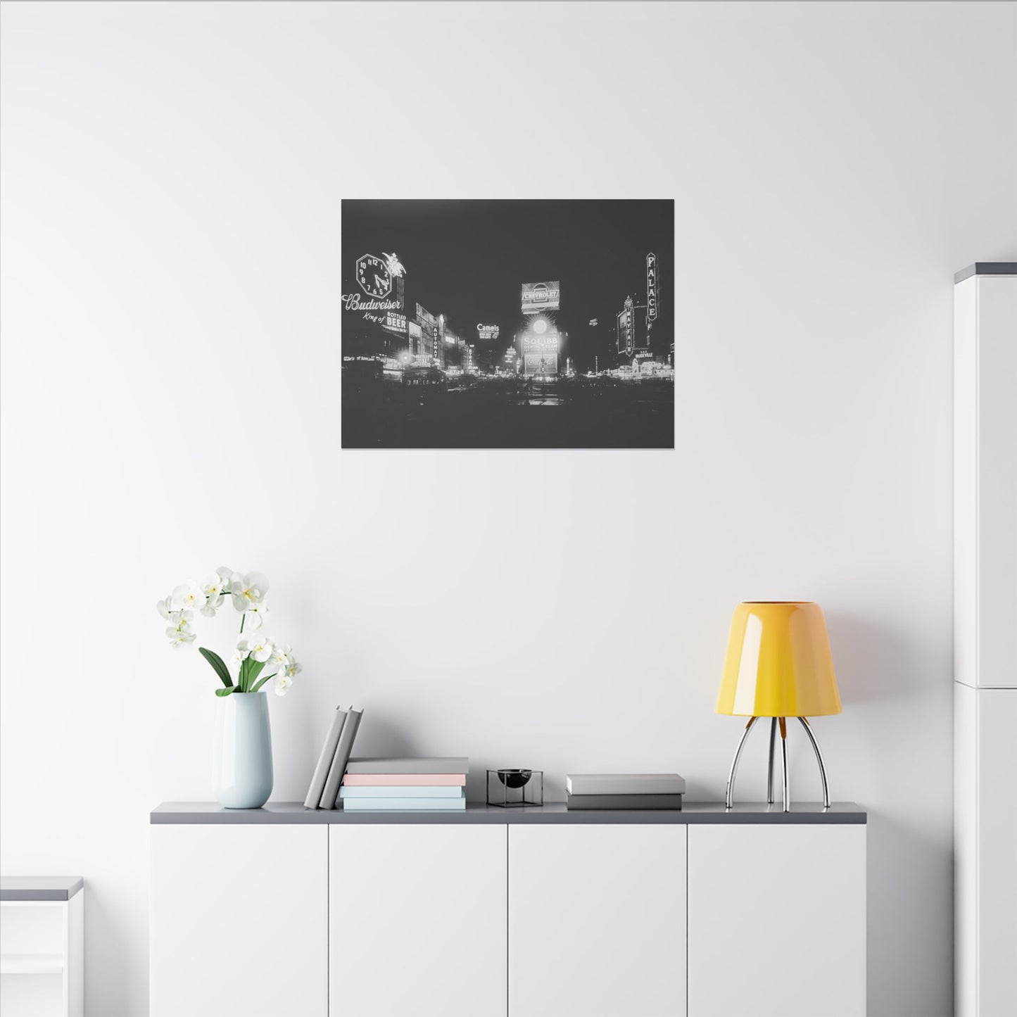 Nighttime Elegance: Vintage Times Square Matte Canvas Print (Multiple Sizes Available)