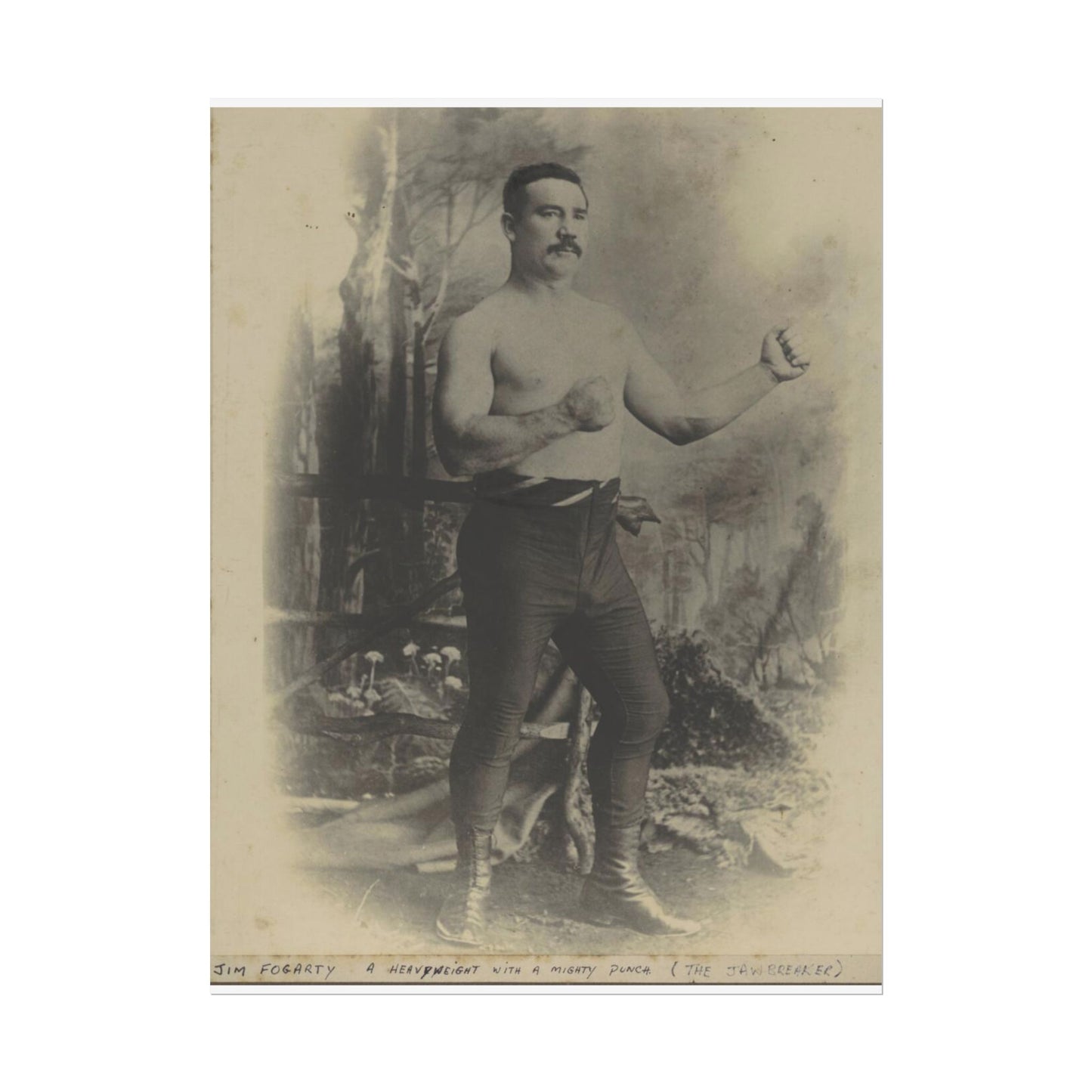 Legendary Fighter Jim Fogarty Posing Poster - - Old School Male 