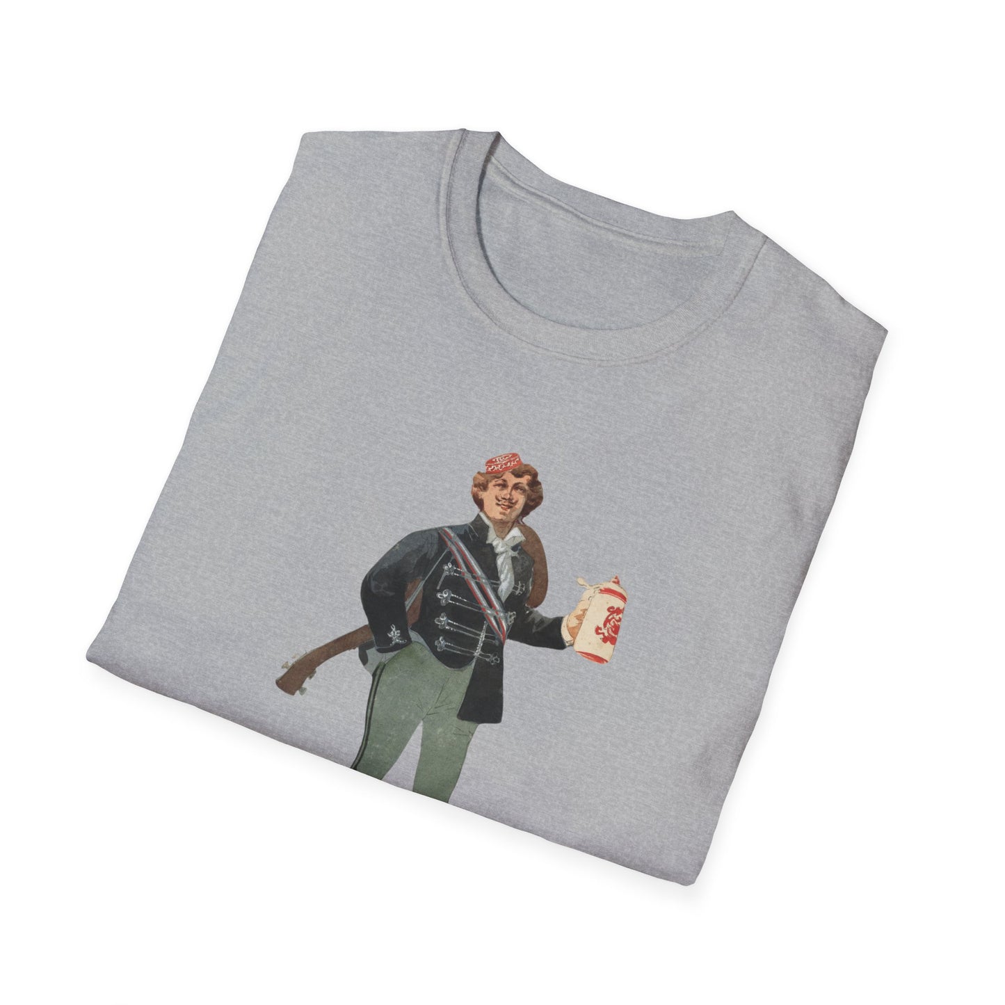 Raise Your Spirits With Our Retro Military Stein Graphic Tee - Unisex Fun Awaits!