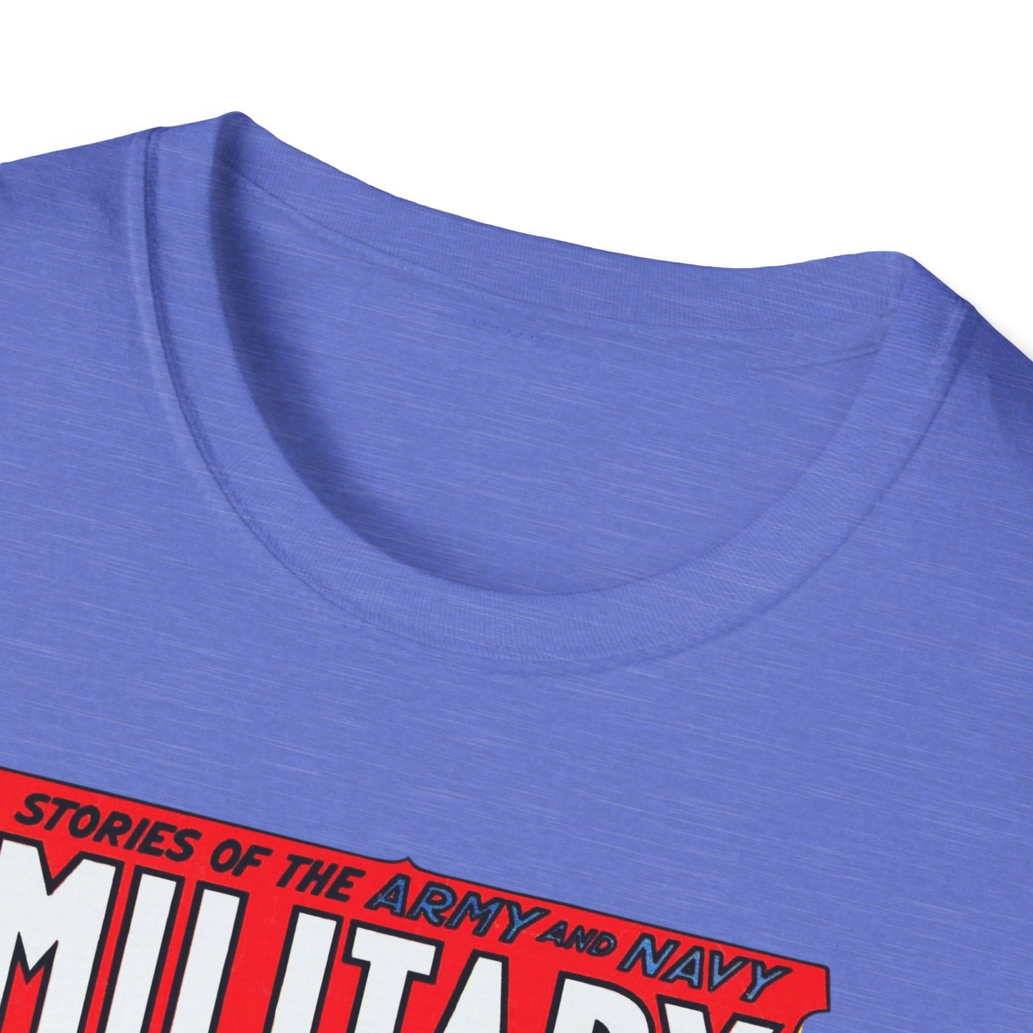 Vintage Military Comic Book Graphic Tee - 100% Cotton Retro T-Shirt for Comic Fans