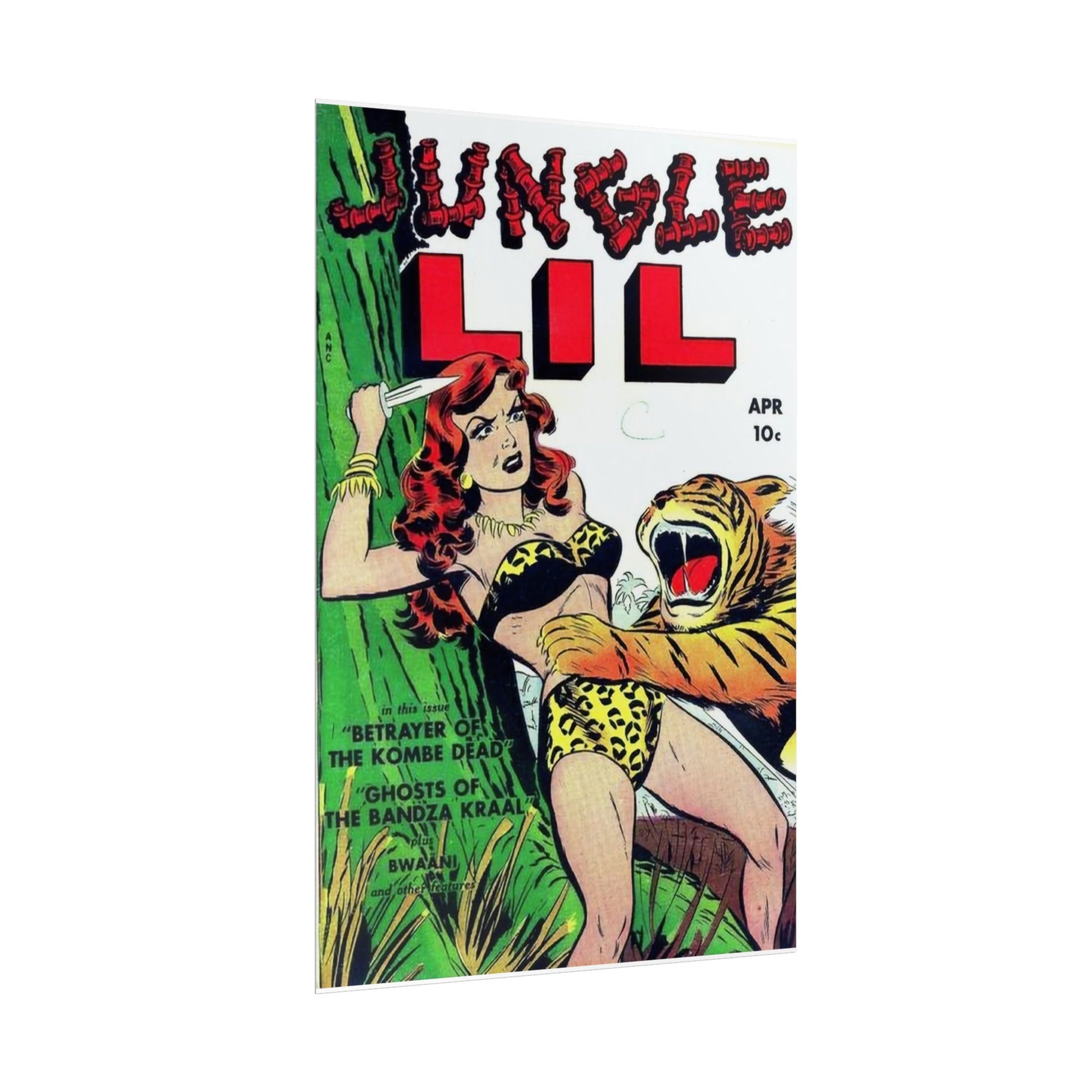 Retro Comic Jungle Lil Rolled Poster - Old School Male 