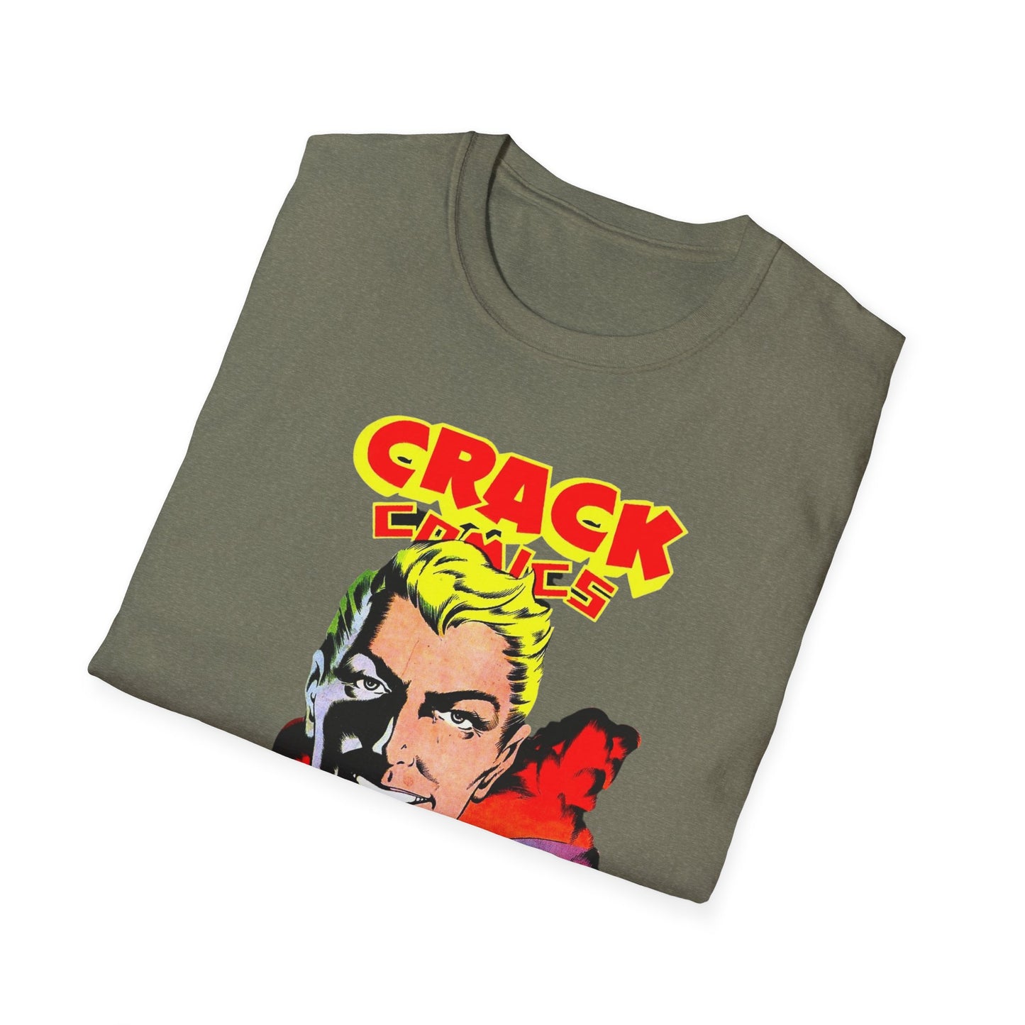 Vintage Comic T-Shirt - Retro Crack Design in Soft 100% Cotton for Comic Fans