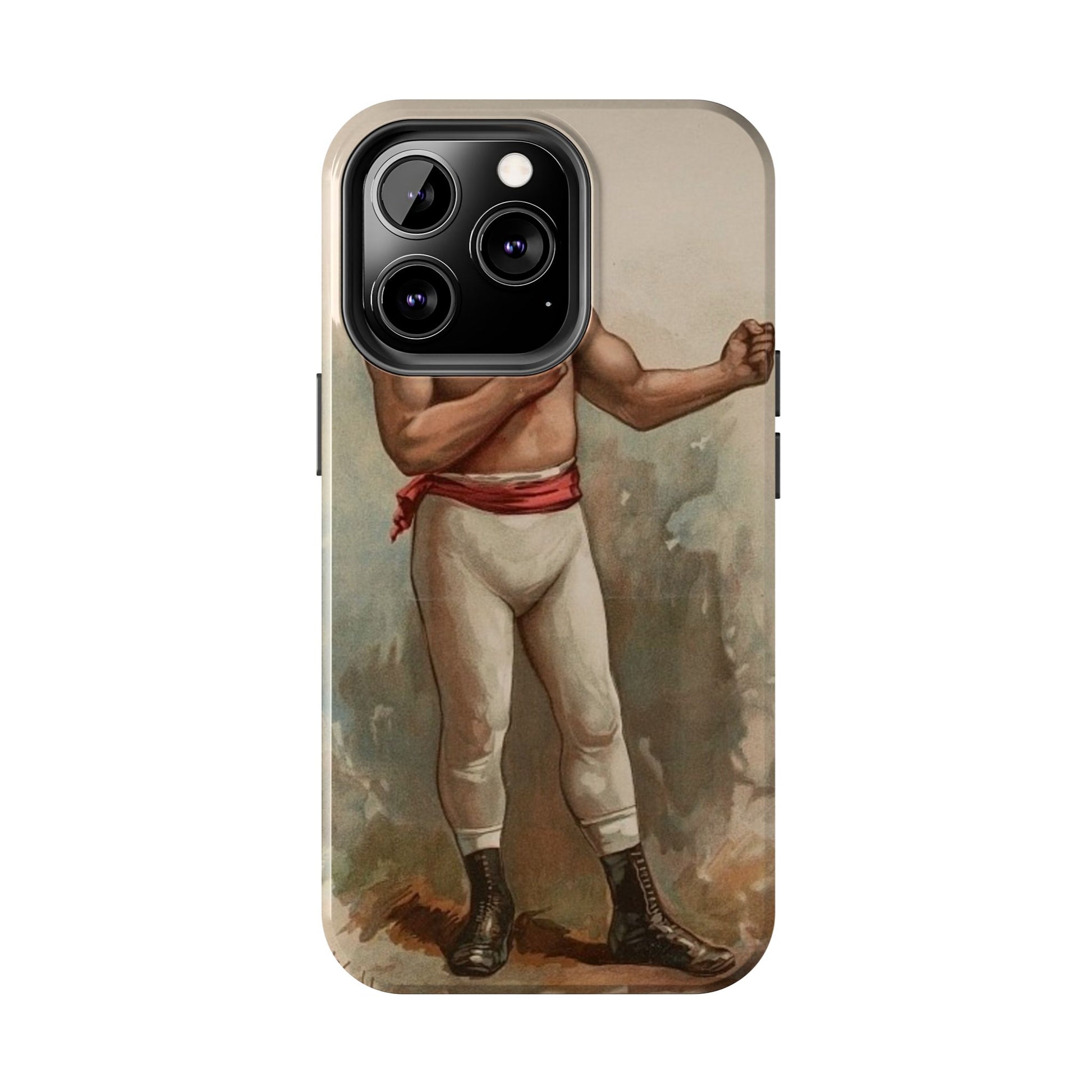 Retro Boxer Graphic Heavy-Duty Phone Cases - Old School Male 