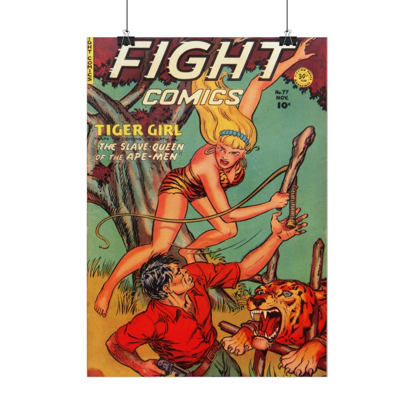 Vintage Fight Comics Rolled Poster