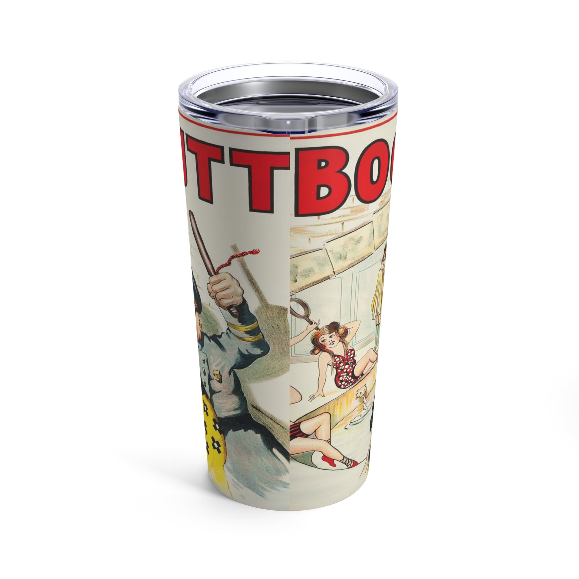 Funny Retro Boob McNutt Insulated Tumbler - 20oz - Old School Male 