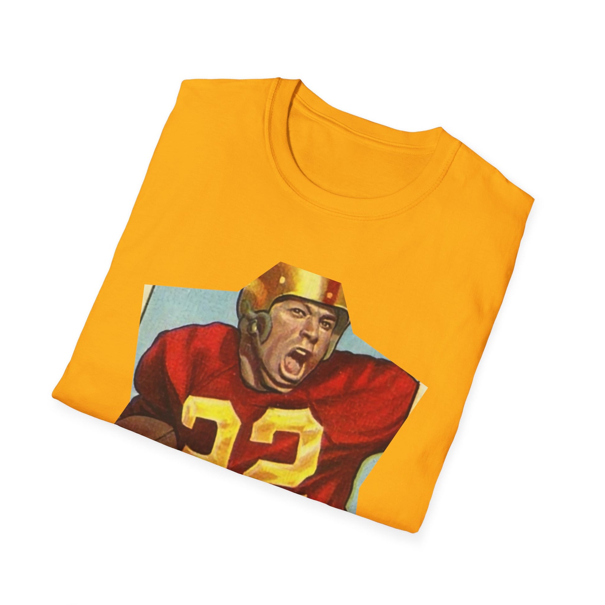 Retro Charlie Justice Football Legend Unisex Softstyle Tee - Old School Male 