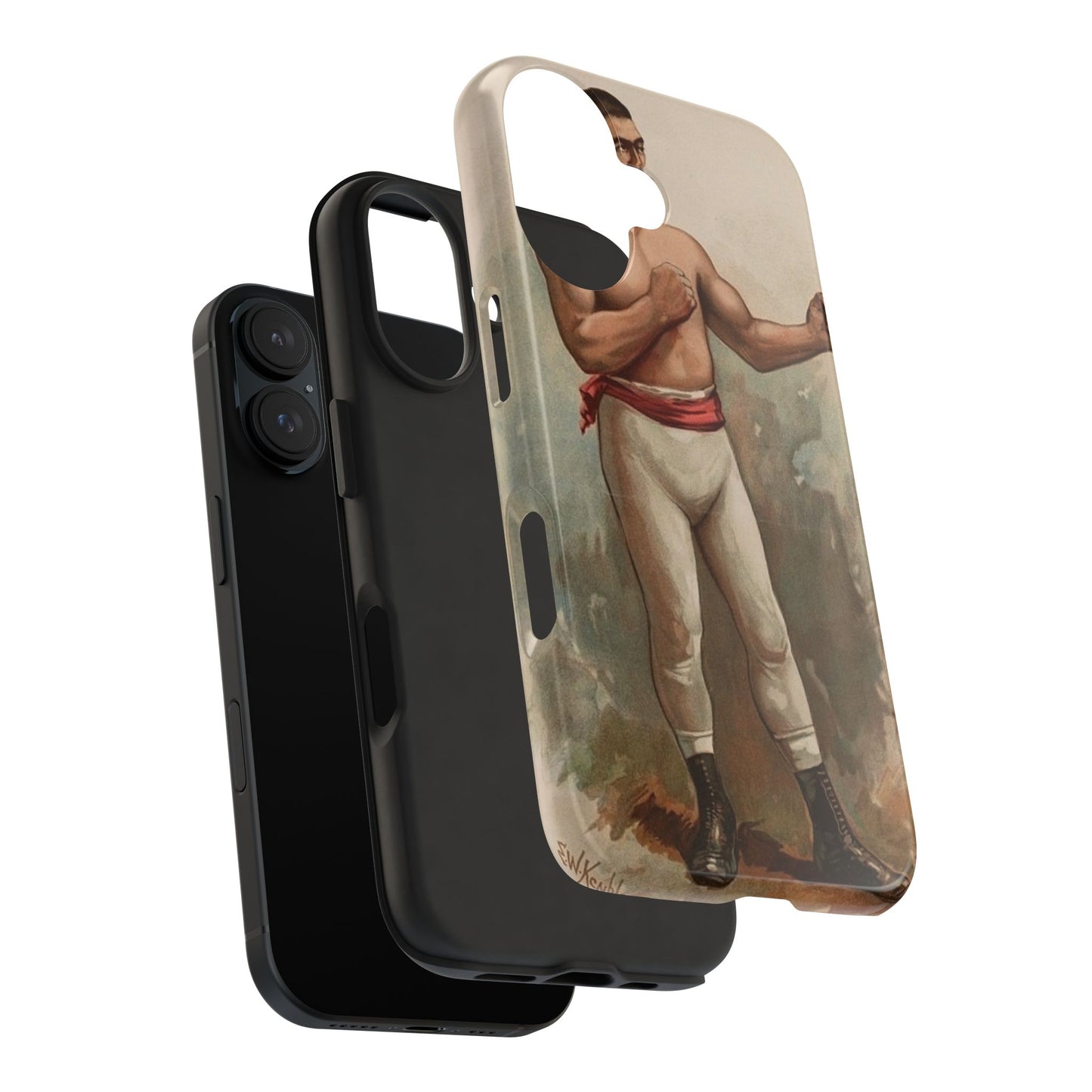 Retro Boxer Graphic Heavy-Duty Phone Cases