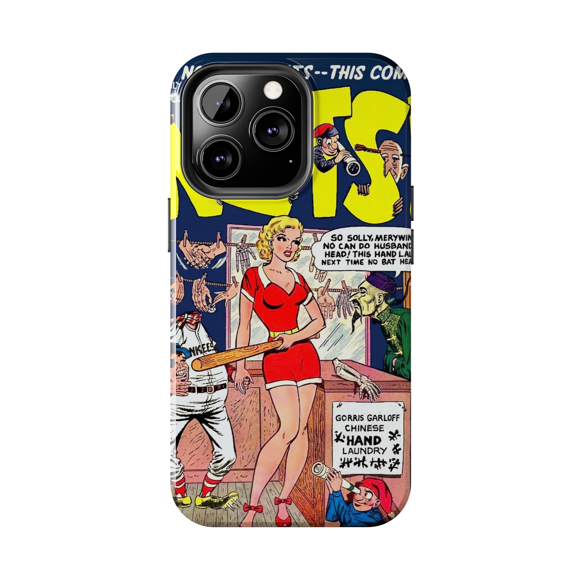 Vintage Comic Book Inspired Tough Phone Cases - Old School Male 