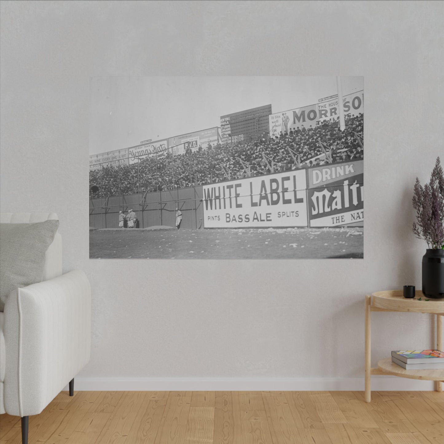 Vintage Bleachers at the Polo Grounds in NYC Canvas Print