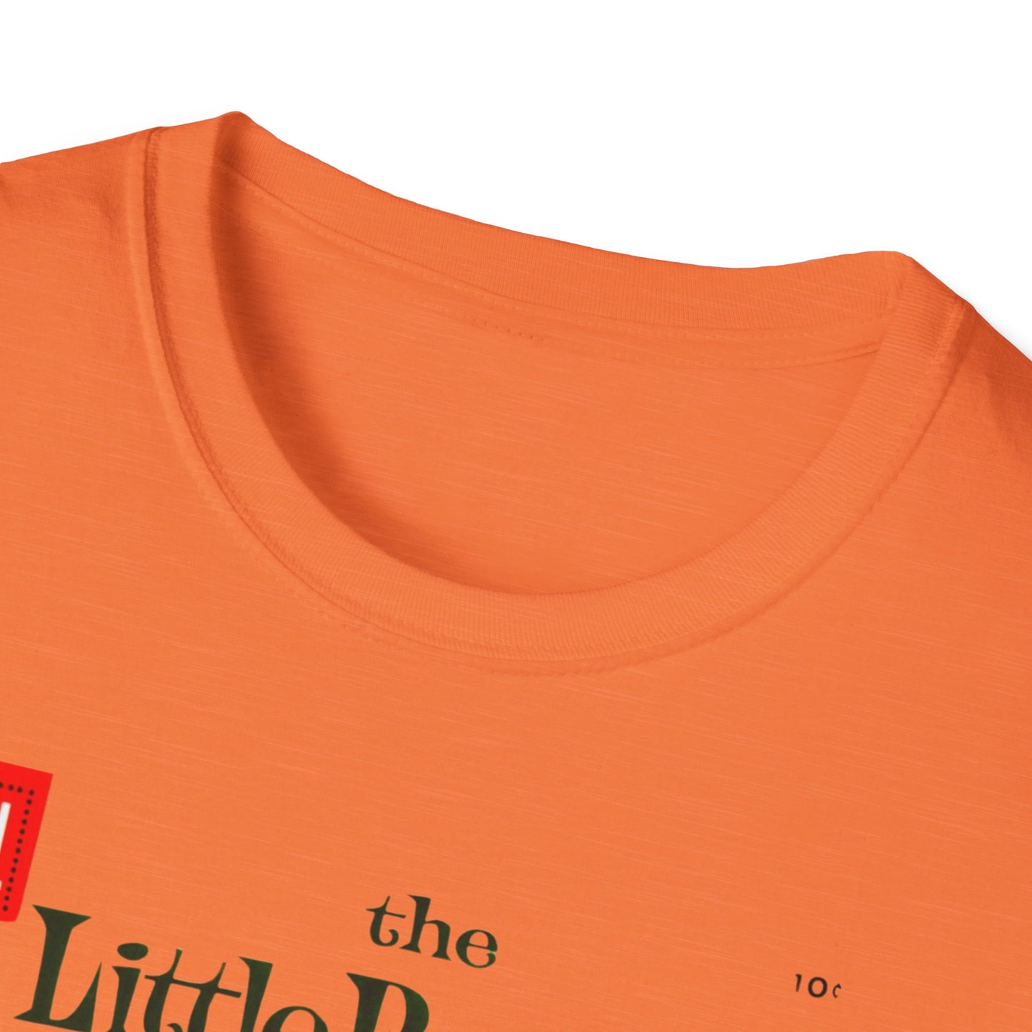 Folded Vintage Little Rascals T-Shirt in vibrant orange displaying a lively comic cover. A fantastic vintage comic t-shirt that brings fun and color to your collection!