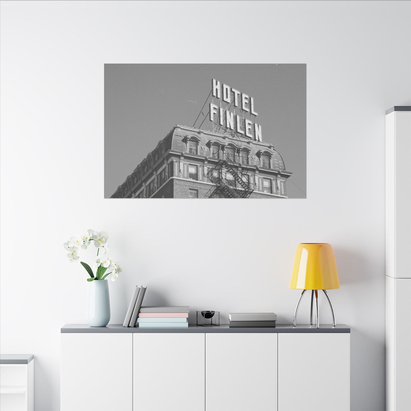 Vintage Hotel Finlen Butte Montana Canvas Print