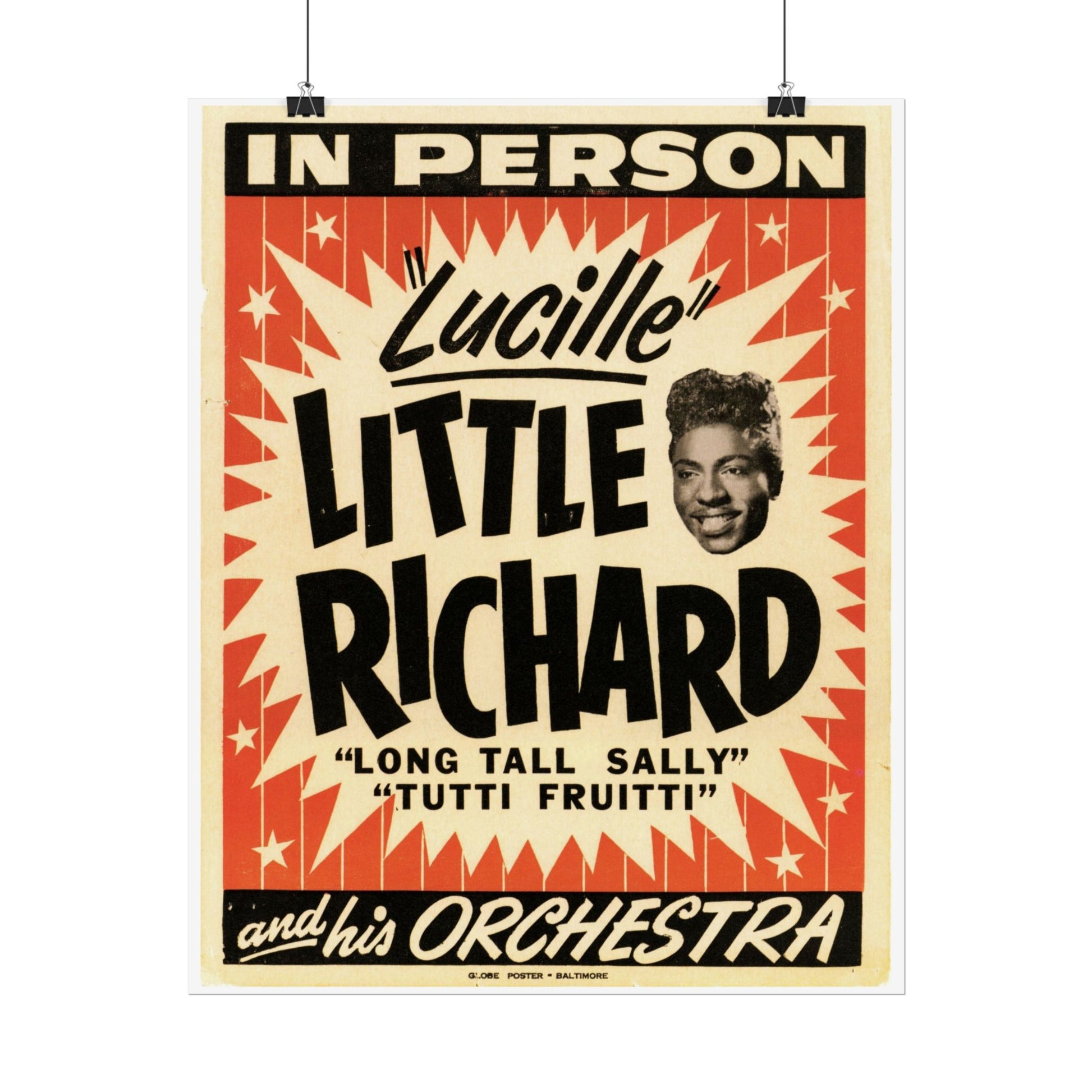 Retro Little Richard Concert Poster Poster Print - Old School Male 