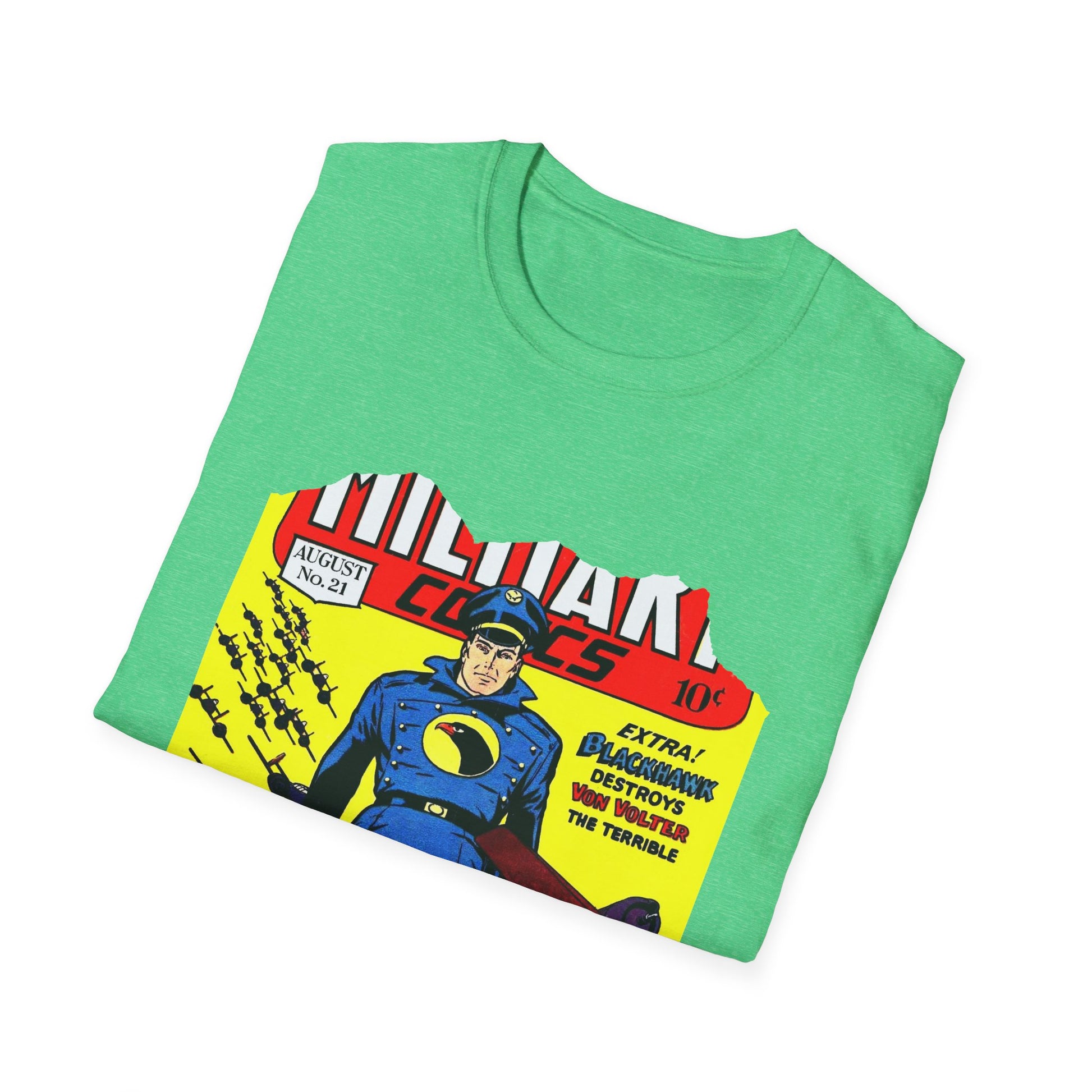 Vintage-Inspired Comic Cover Unisex Softstyle Tee - Old School Male 