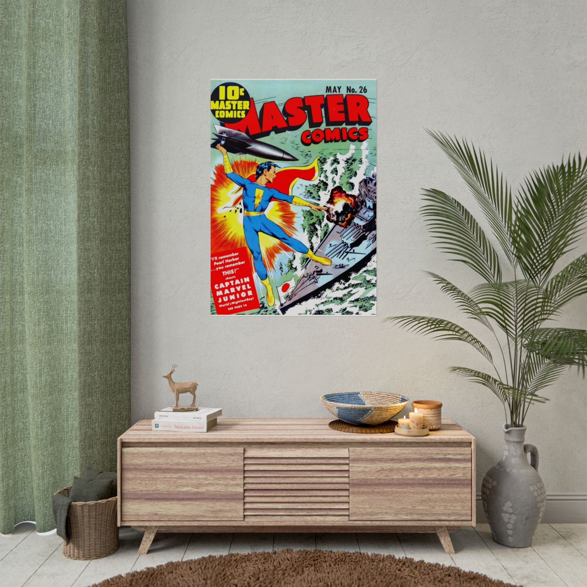 Retro May Number 26 Master Comics Cover Poster Print - Old School Male 