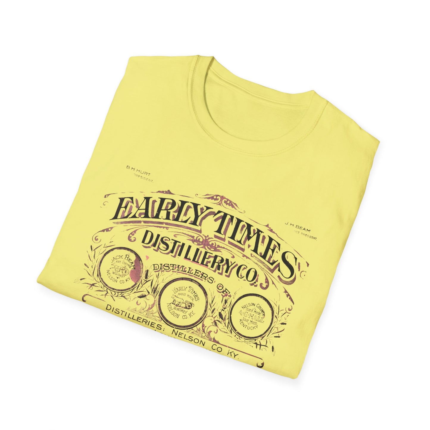 Vintage Early Times Distillery T-Shirt - 100% Cotton, Classic Design, Perfect for Any Occasion